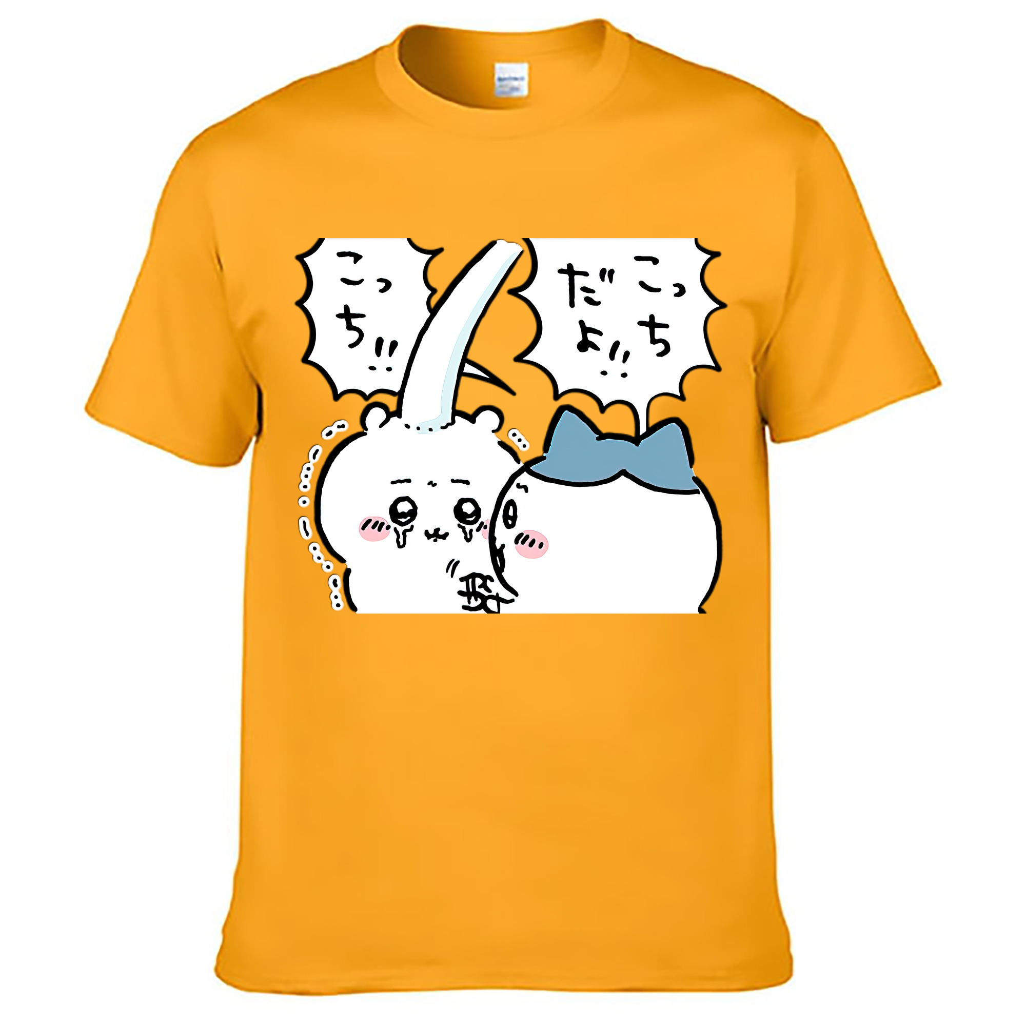 （画像用） ちいかわ ハチワレ Chii-kawa hachiware レディースカジュアルプリントTシャツ（綿100％）