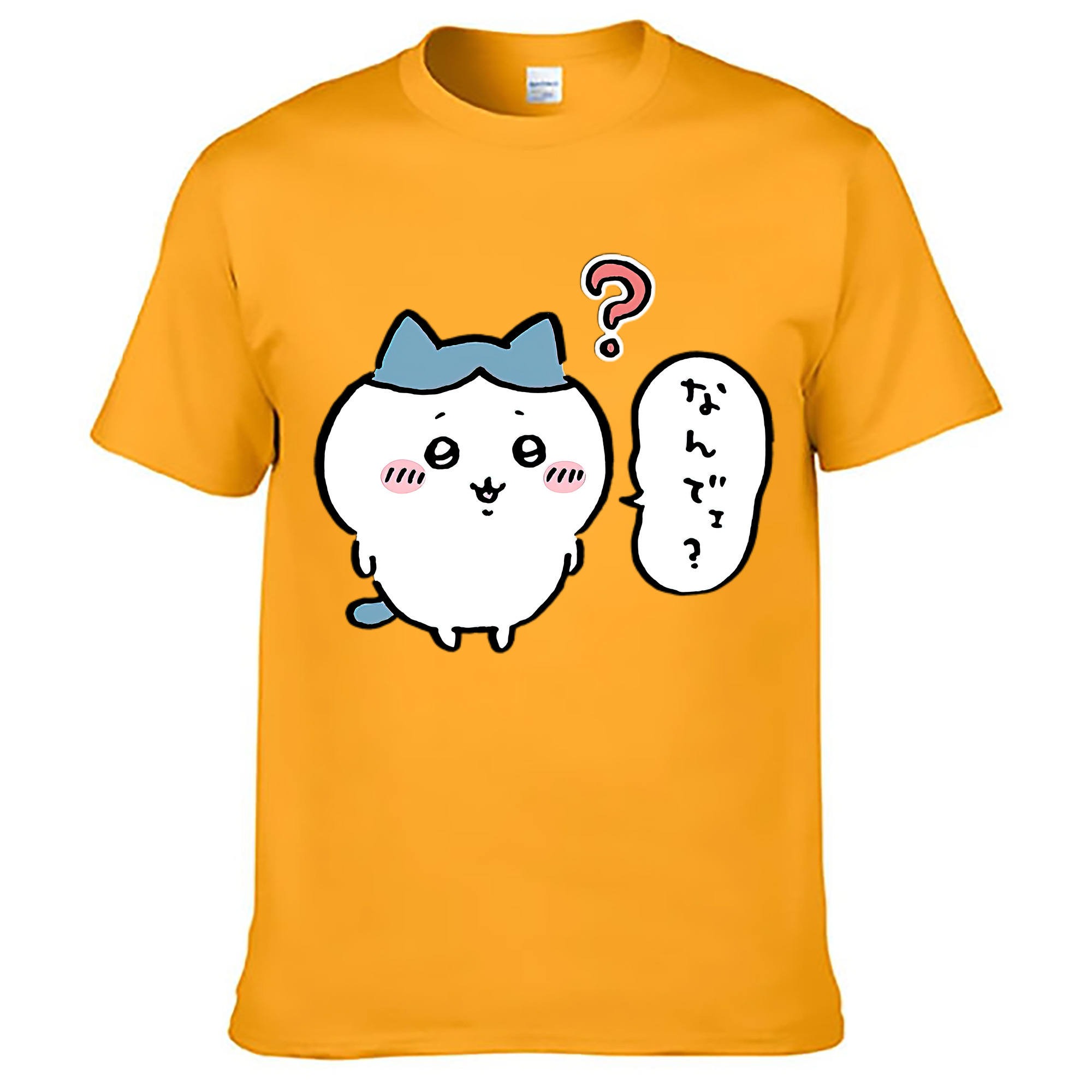 （画像用） ちいかわ ハチワレ Chii-kawa hachiware レディースカジュアルプリントTシャツ（綿100％）