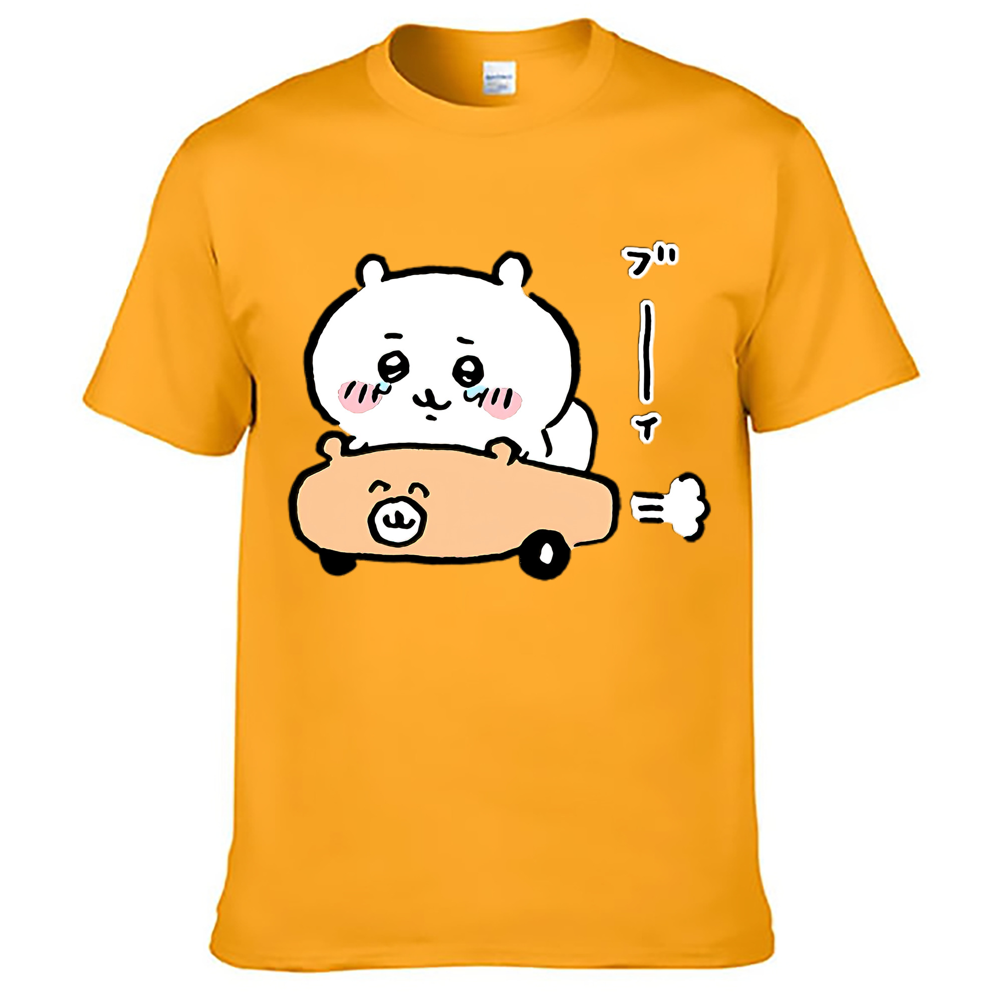 （画像用） ちいかわ ちいかわ Chii-kawa chiikawa レディースカジュアルプリントTシャツ（綿100％）