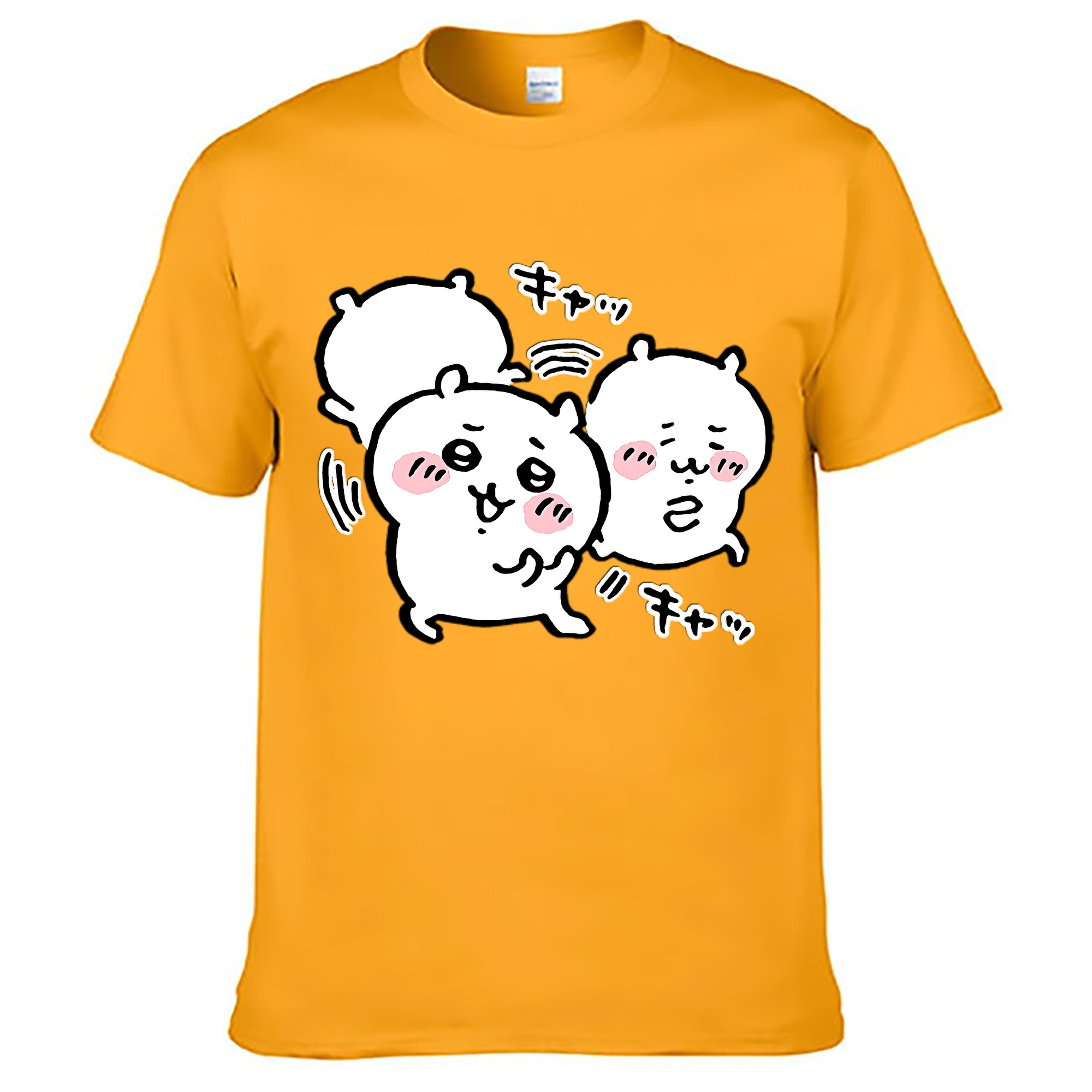 （画像用） ちいかわ ちいかわ Chii-kawa chiikawa レディースカジュアルプリントTシャツ（綿100％）