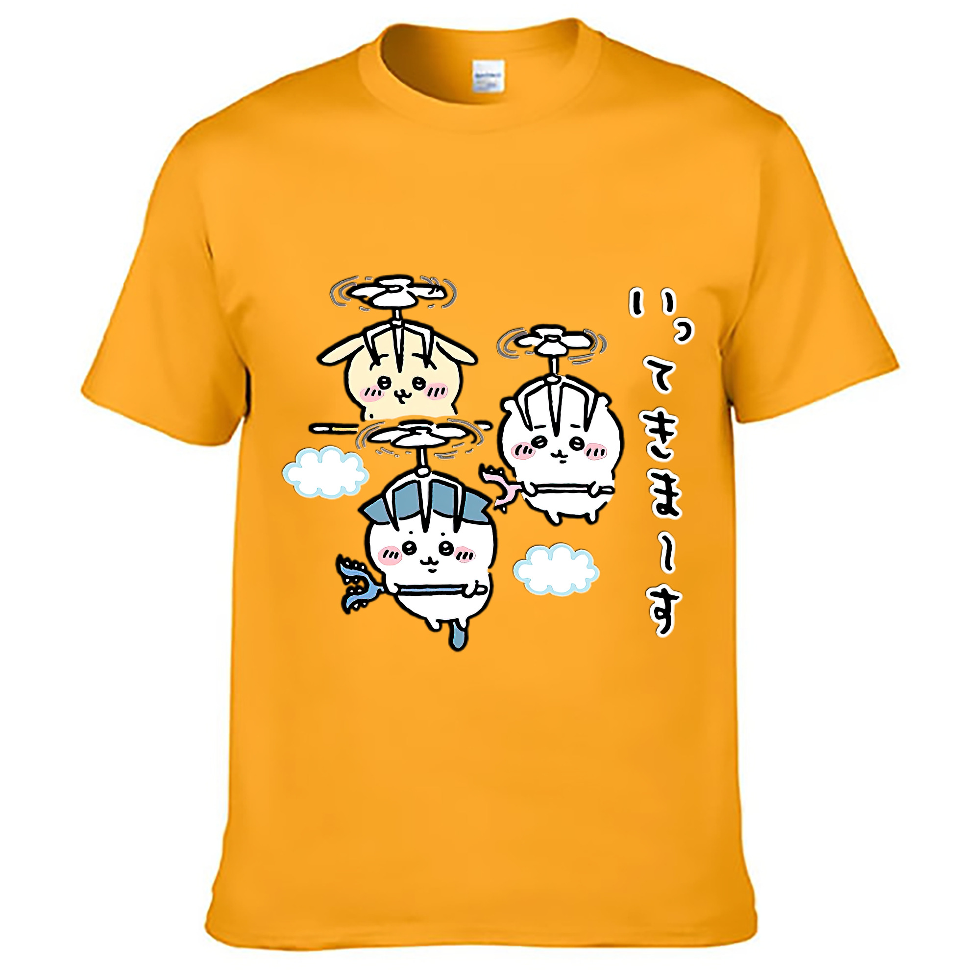（画像用） ちいかわ ちいかわ Chii-kawa chiikawa レディースカジュアルプリントTシャツ（綿100％）