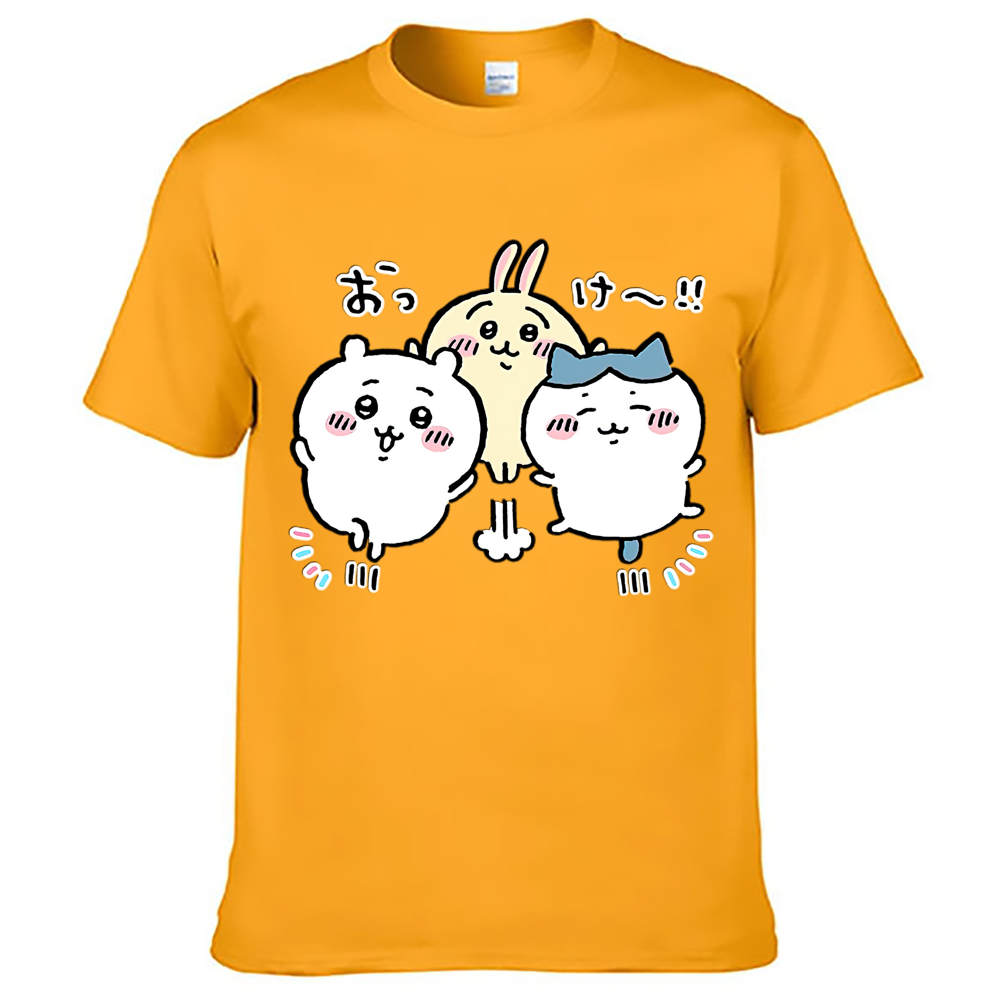 （画像用） ちいかわ ちいかわ Chii-kawa chiikawa レディースカジュアルプリントTシャツ（綿100％）