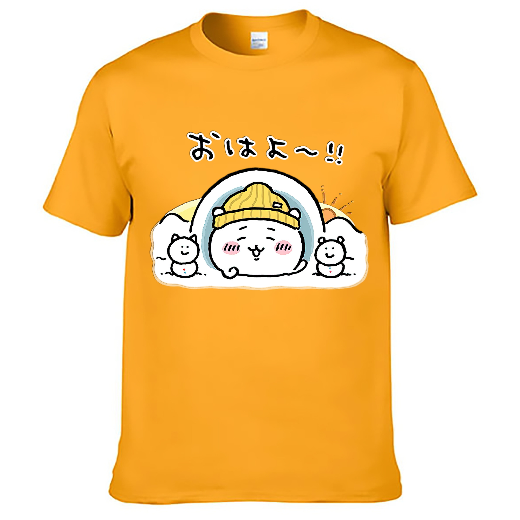 （画像用） ちいかわ ちいかわ Chii-kawa chiikawa レディースカジュアルプリントTシャツ（綿100％）