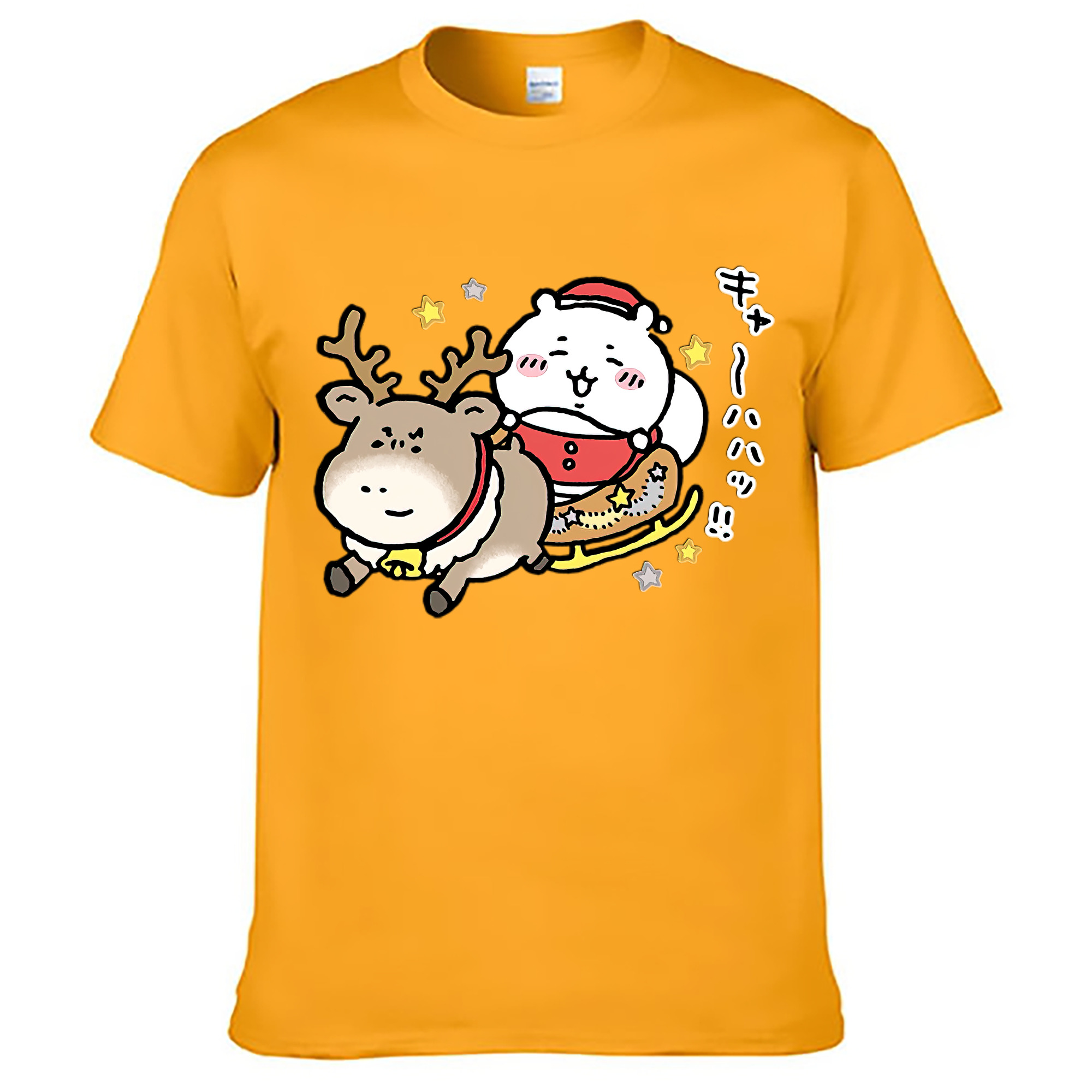 （画像用） ちいかわ ちいかわ Chii-kawa chiikawa レディースカジュアルプリントTシャツ（綿100％）