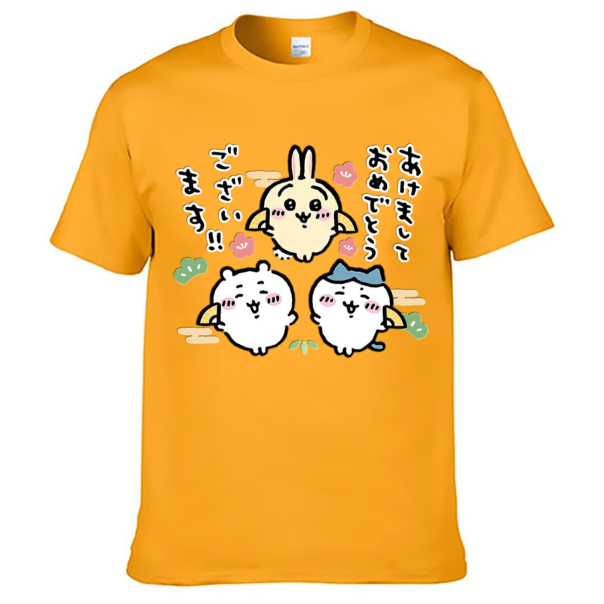 （画像用） ちいかわ ちいかわ Chii-kawa chiikawa レディースカジュアルプリントTシャツ（綿100％）