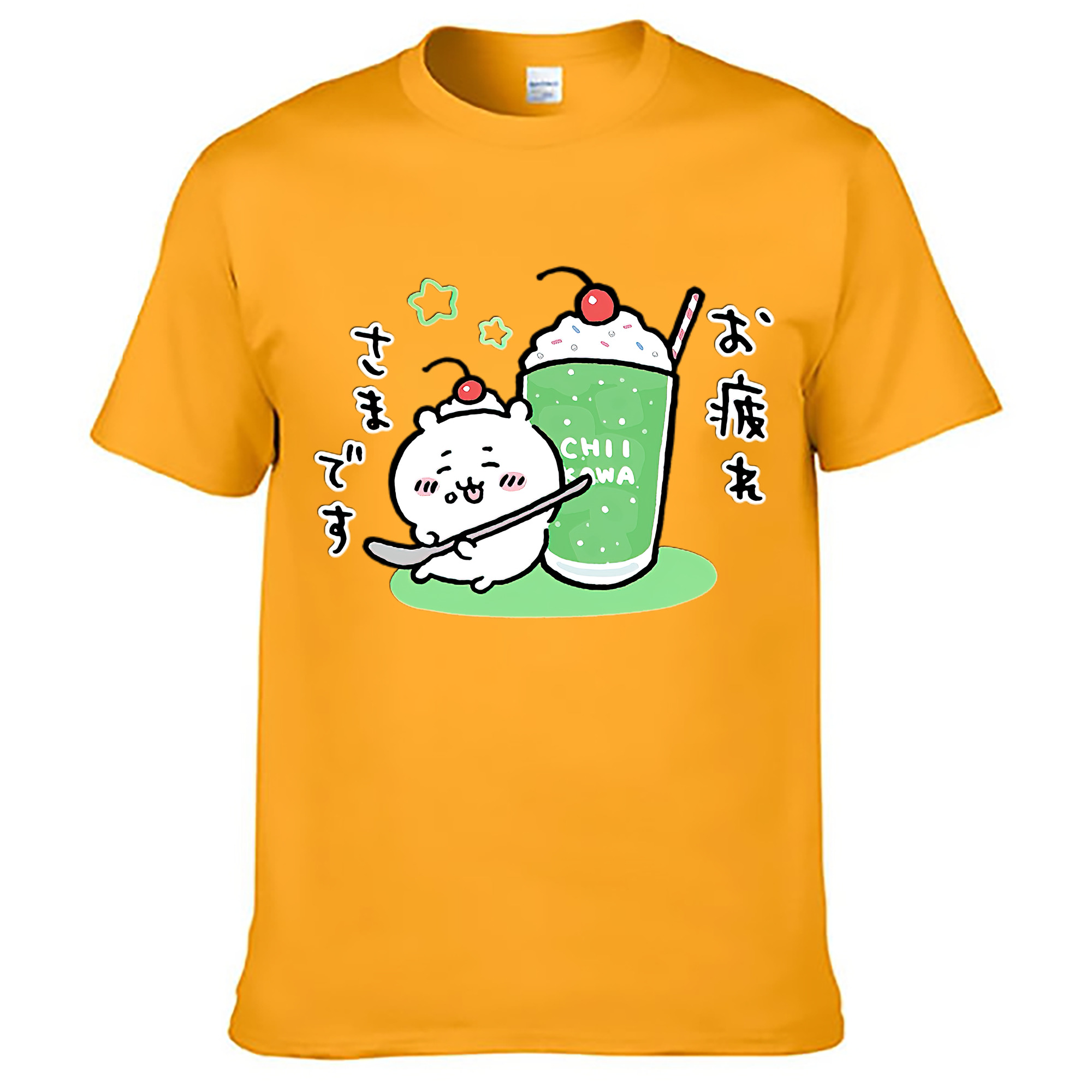 （画像用） ちいかわ ちいかわ Chii-kawa chiikawa レディースカジュアルプリントTシャツ（綿100％）