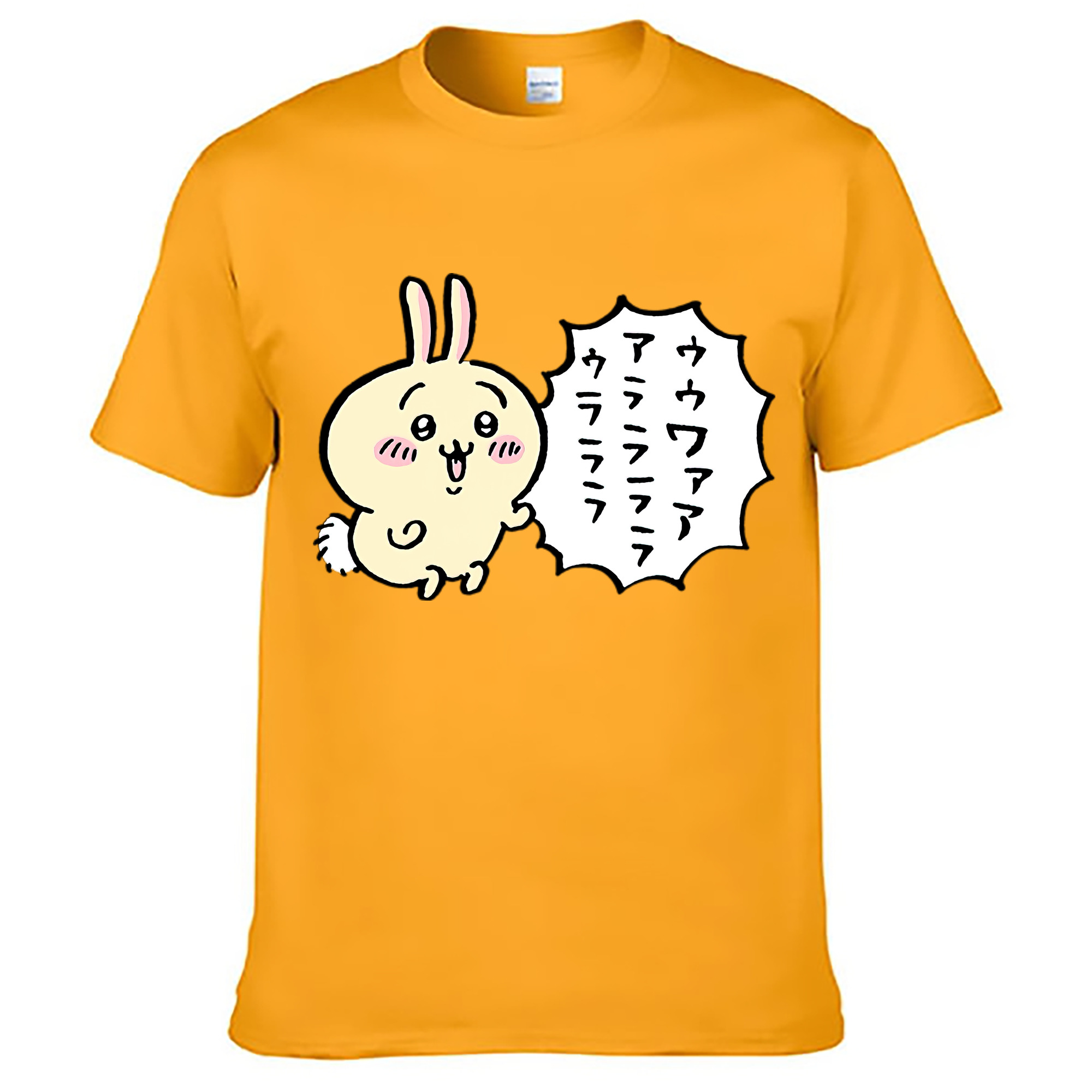 （画像用） ちいかわ うさぎ Chii-kawa usagi レディースカジュアルプリントTシャツ（綿100％）