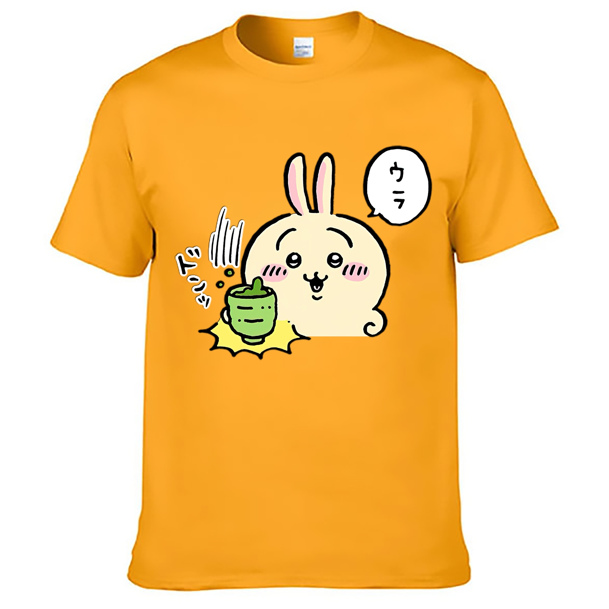 （画像用） ちいかわ うさぎ Chii-kawa usagi レディースカジュアルプリントTシャツ（綿100％）