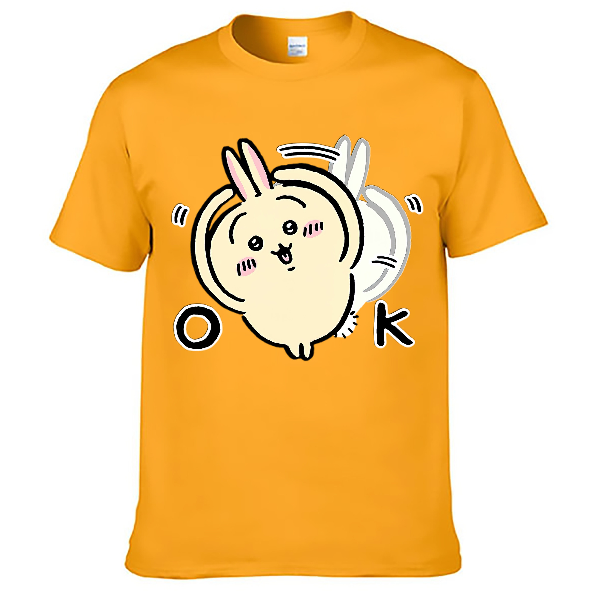 （画像用） ちいかわ うさぎ Chii-kawa usagi レディースカジュアルプリントTシャツ（綿100％）