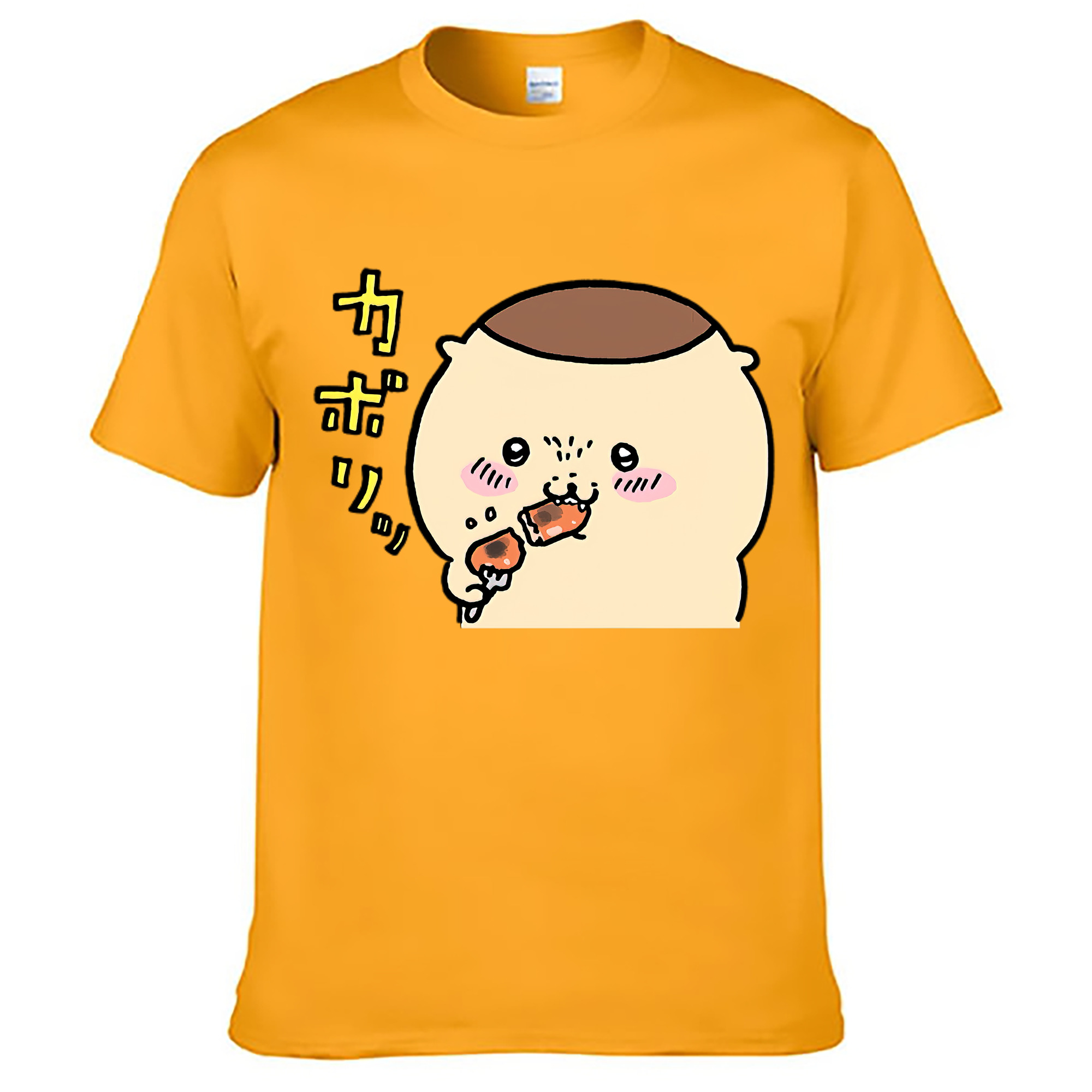 （画像用） ちいかわ くりまんじゅう Chii-kawa kuri manjū レディースカジュアルプリントTシャツ（綿100％）