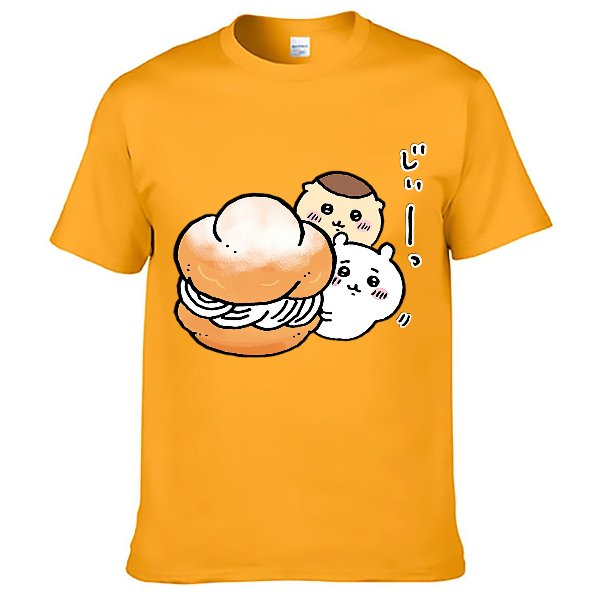 （画像用） ちいかわ くりまんじゅう Chii-kawa kuri manjū レディースカジュアルプリントTシャツ（綿100％）