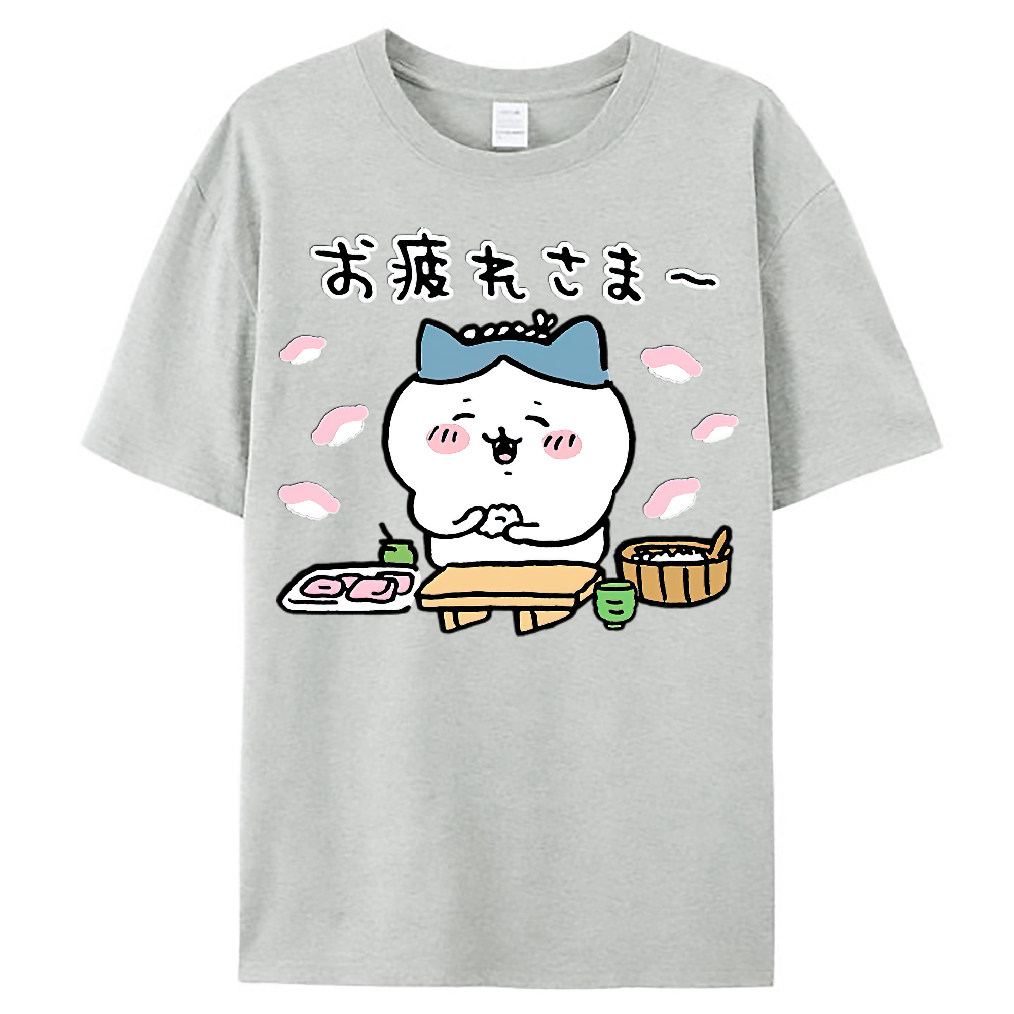 （画像用） ちいかわ ハチワレ Chii-kawa hachiware レディースカジュアルプリントTシャツ（綿100％）