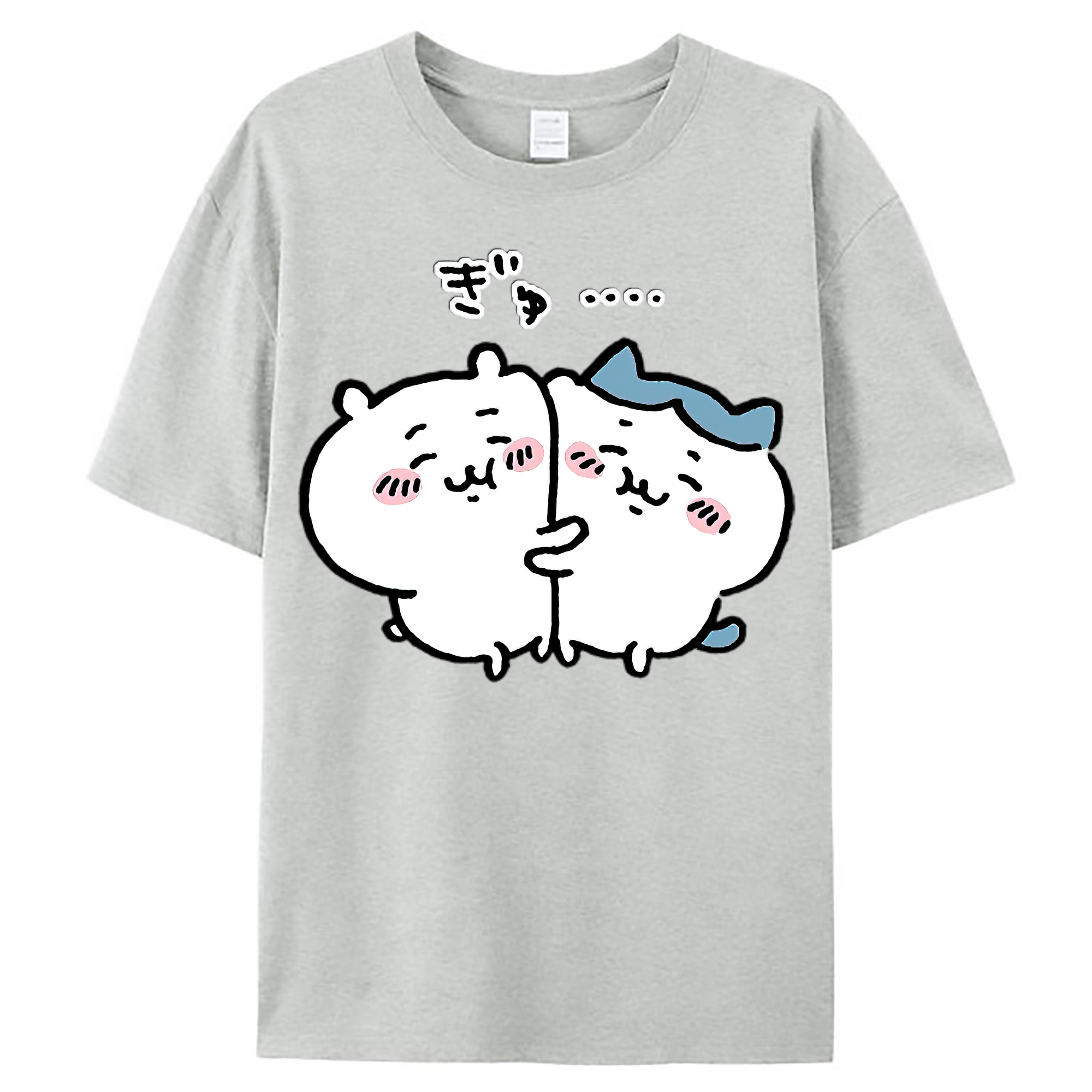 （画像用） ちいかわ ハチワレ Chii-kawa hachiware レディースカジュアルプリントTシャツ（綿100％）