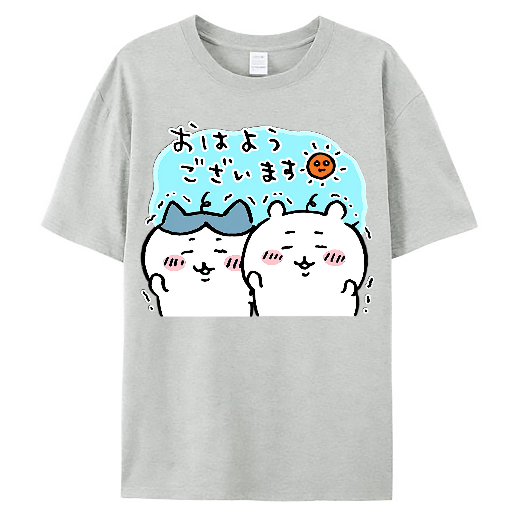 （画像用） ちいかわ ハチワレ Chii-kawa hachiware レディースカジュアルプリントTシャツ（綿100％）