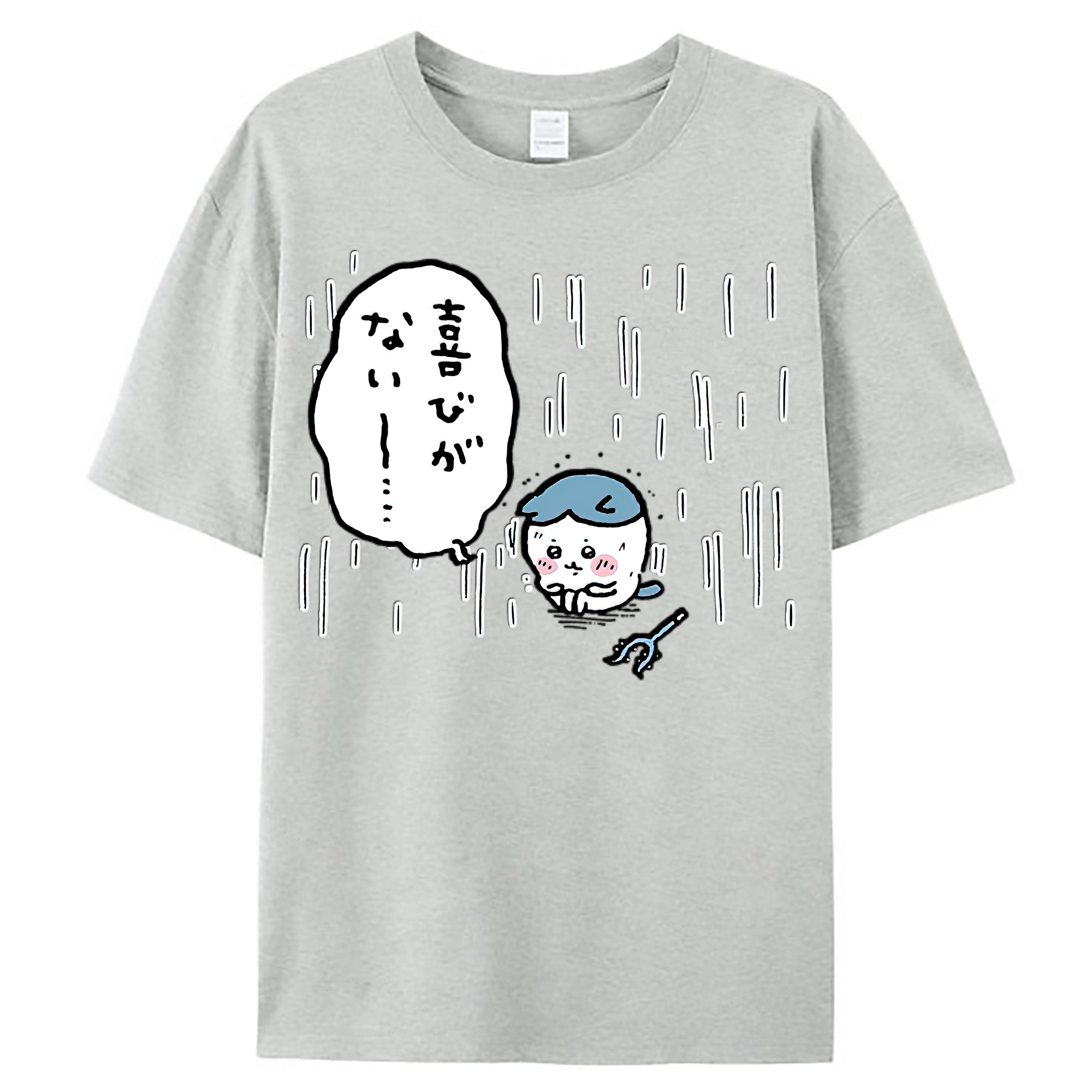 （画像用） ちいかわ ハチワレ Chii-kawa hachiware レディースカジュアルプリントTシャツ（綿100％）