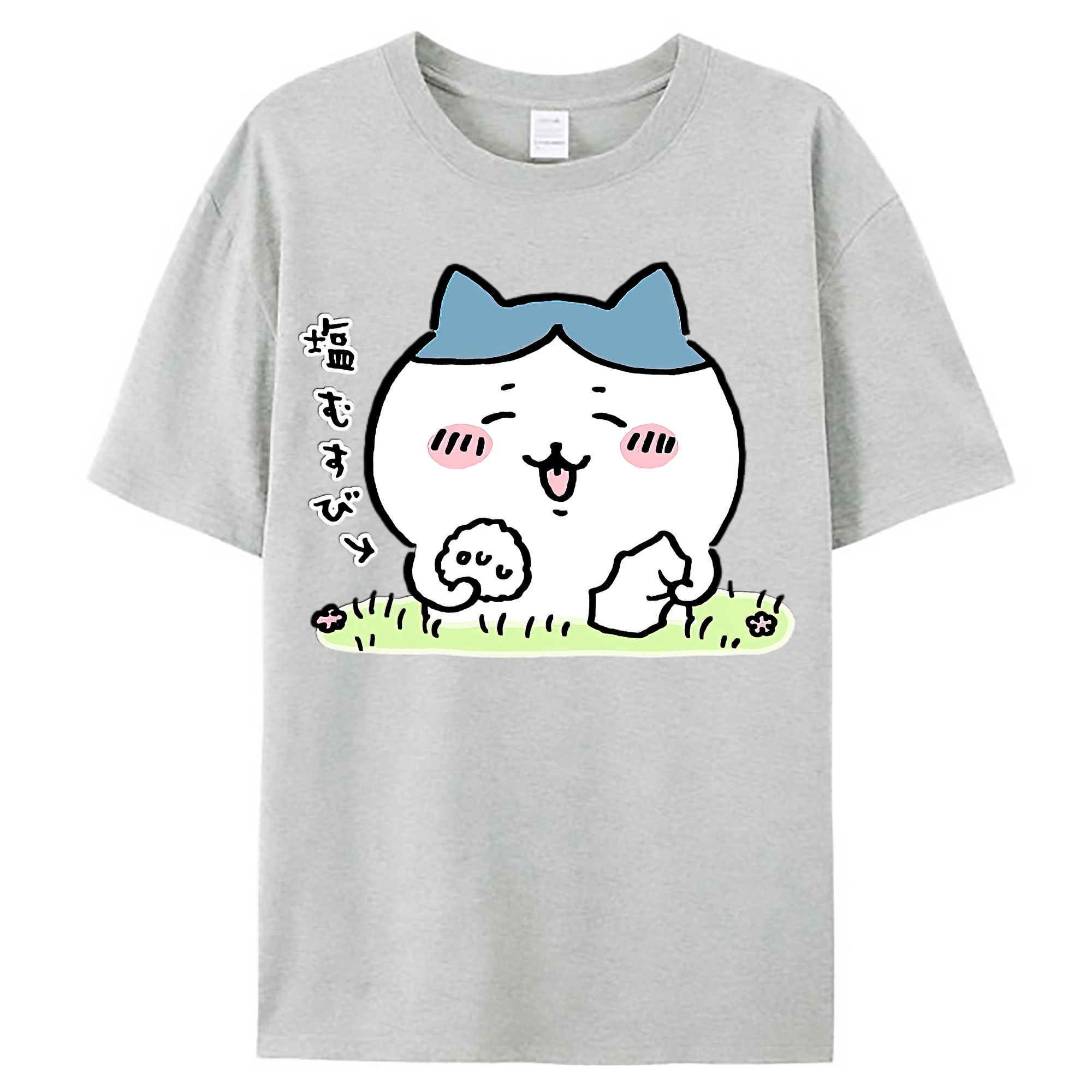 （画像用） ちいかわ ハチワレ Chii-kawa hachiware レディースカジュアルプリントTシャツ（綿100％）