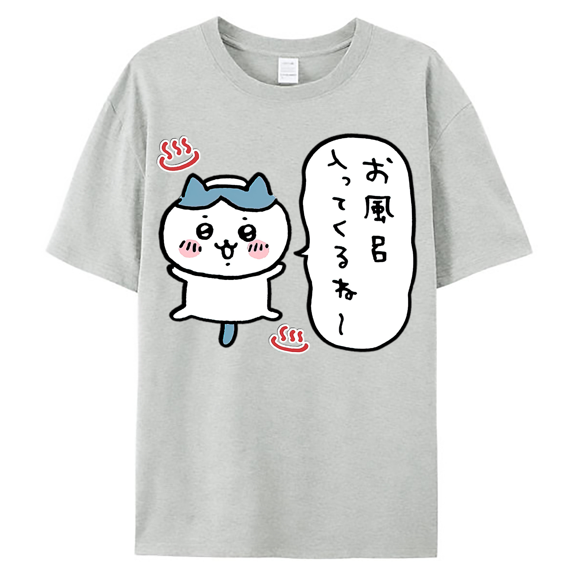 （画像用） ちいかわ ハチワレ Chii-kawa hachiware レディースカジュアルプリントTシャツ（綿100％）
