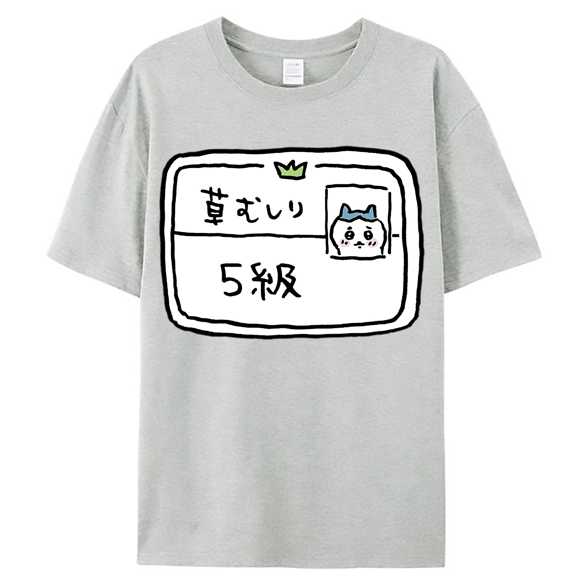 （画像用） ちいかわ ハチワレ Chii-kawa hachiware レディースカジュアルプリントTシャツ（綿100％）
