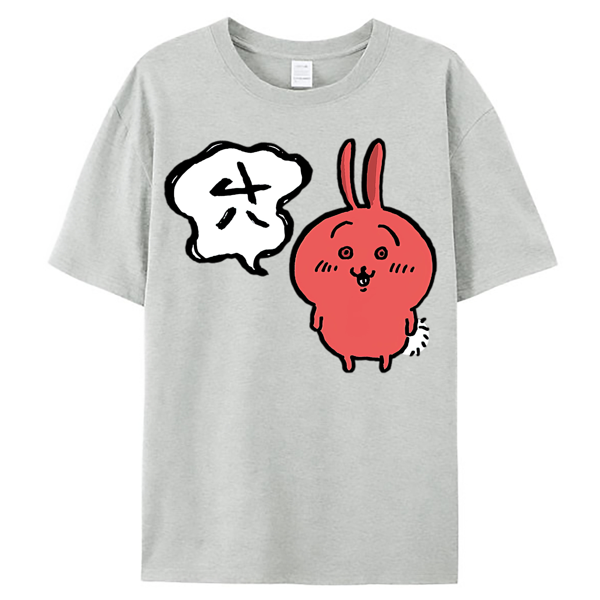 （画像用） ちいかわ ハチワレ Chii-kawa hachiware レディースカジュアルプリントTシャツ（綿100％）
