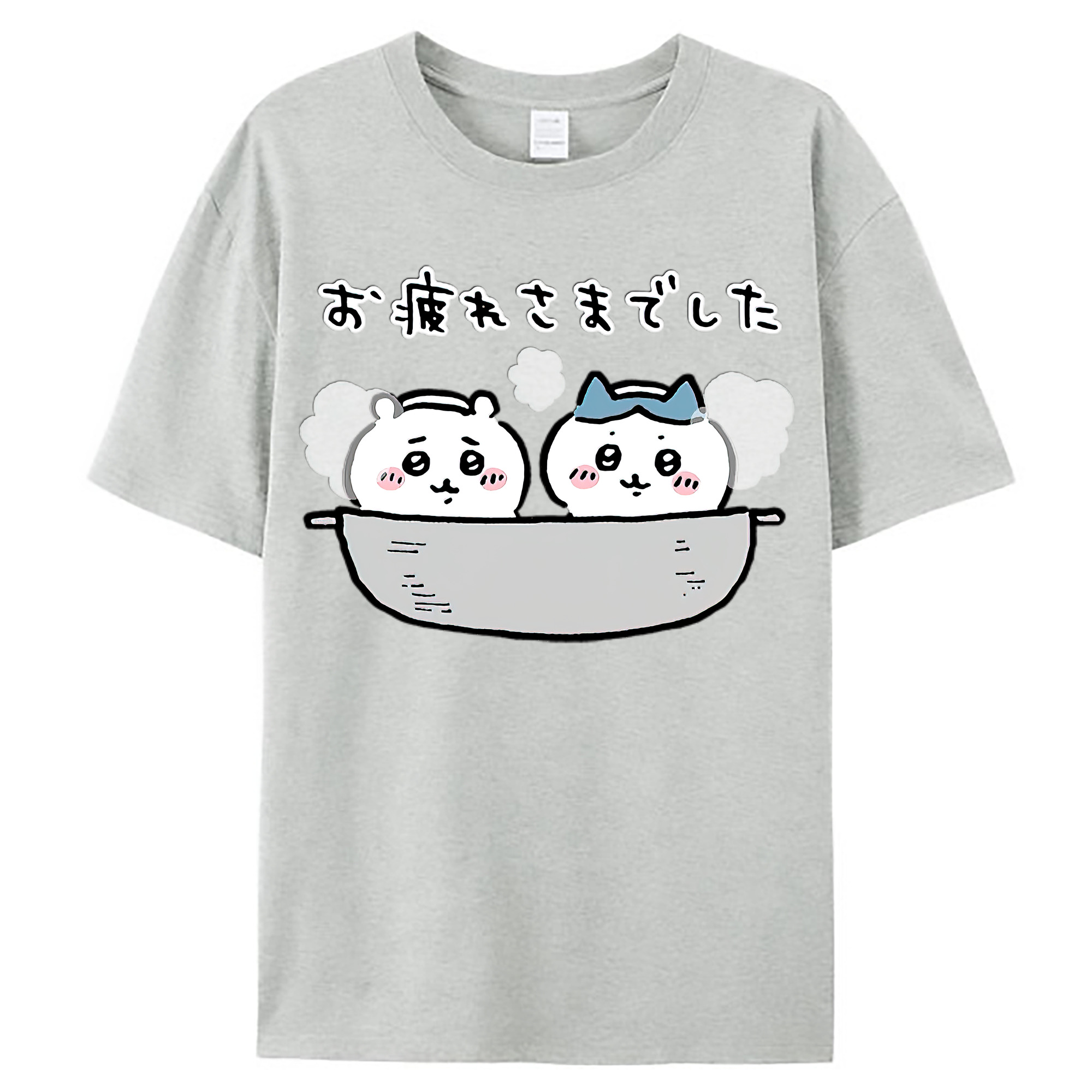 （画像用） ちいかわ ハチワレ Chii-kawa hachiware レディースカジュアルプリントTシャツ（綿100％）