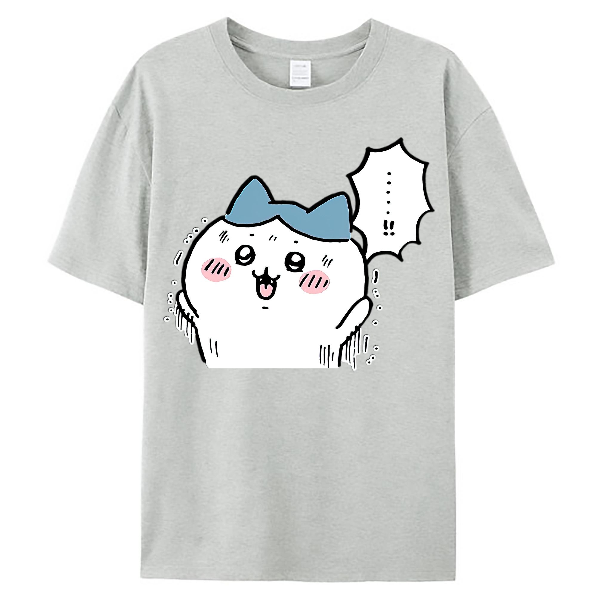 （画像用） ちいかわ ハチワレ Chii-kawa hachiware レディースカジュアルプリントTシャツ（綿100％）