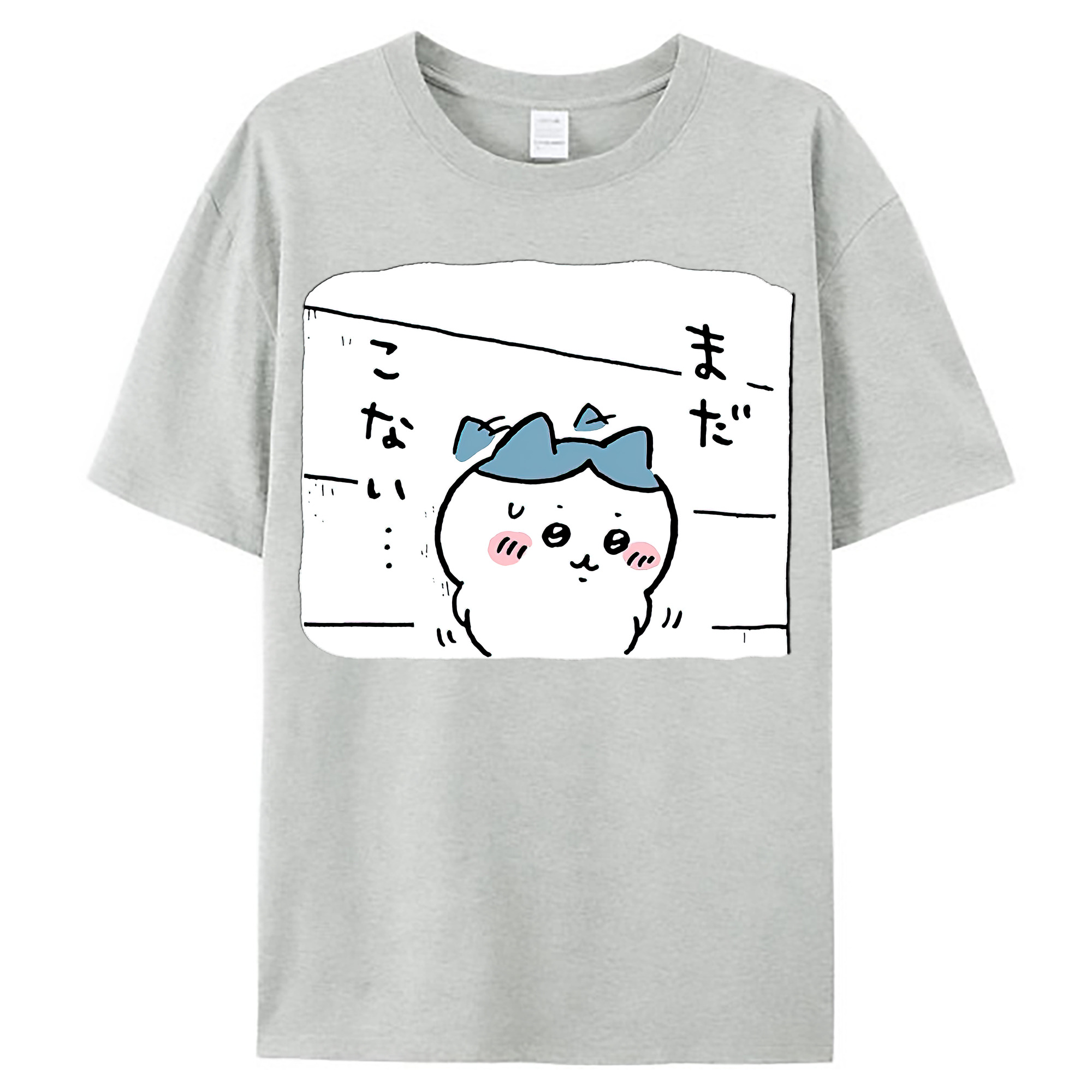（画像用） ちいかわ ハチワレ Chii-kawa hachiware レディースカジュアルプリントTシャツ（綿100％）