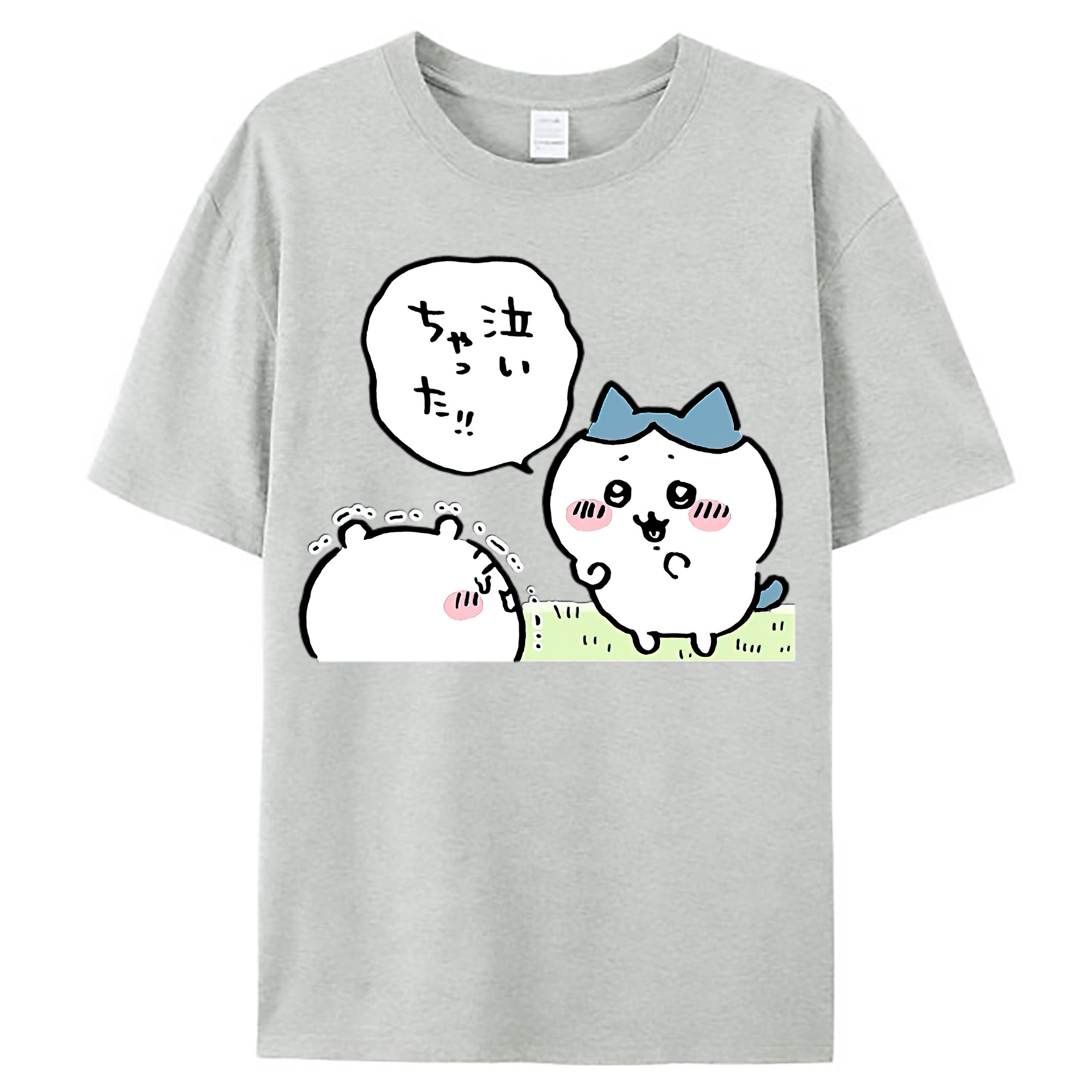 （画像用） ちいかわ ハチワレ Chii-kawa hachiware レディースカジュアルプリントTシャツ（綿100％）