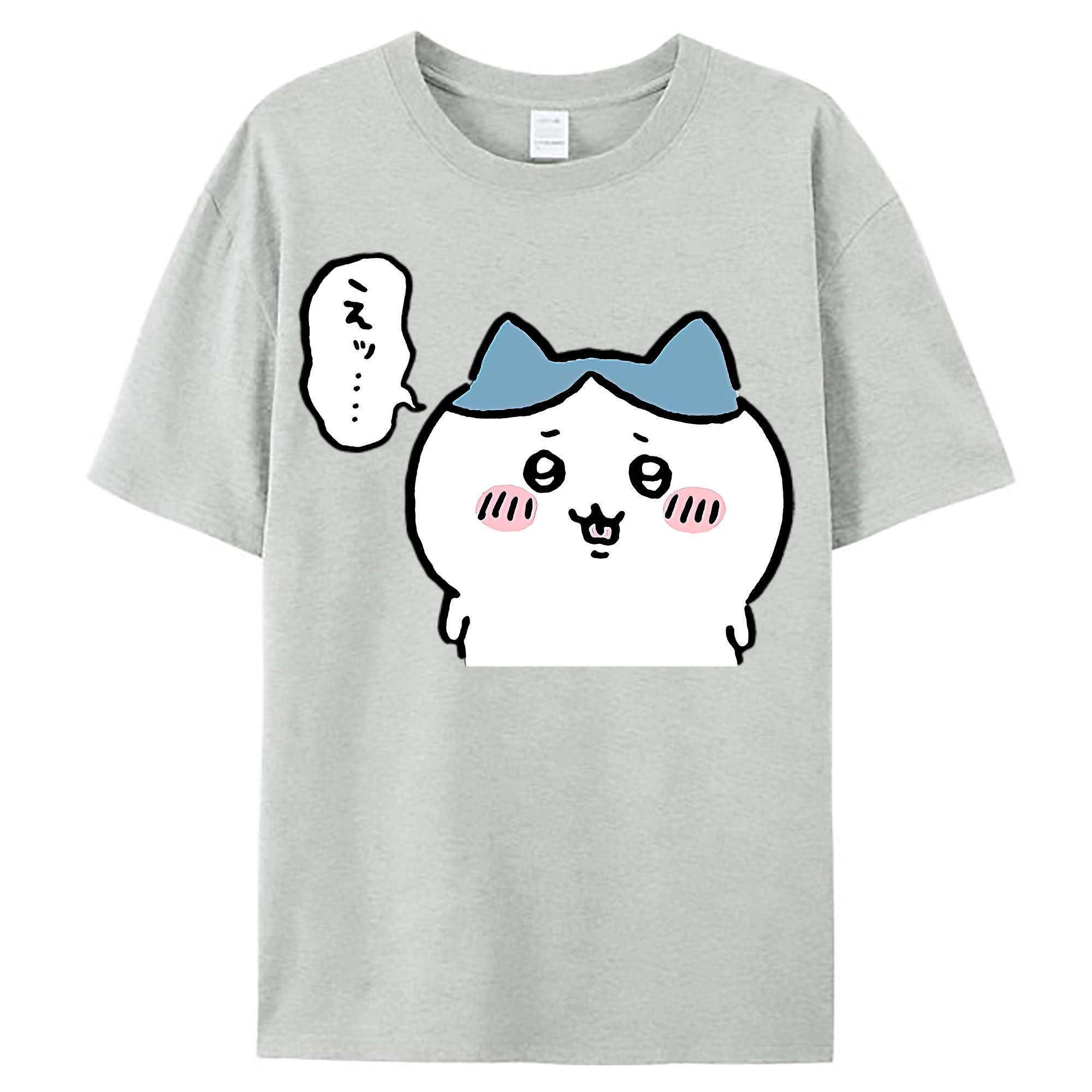 （画像用） ちいかわ ハチワレ Chii-kawa hachiware レディースカジュアルプリントTシャツ（綿100％）