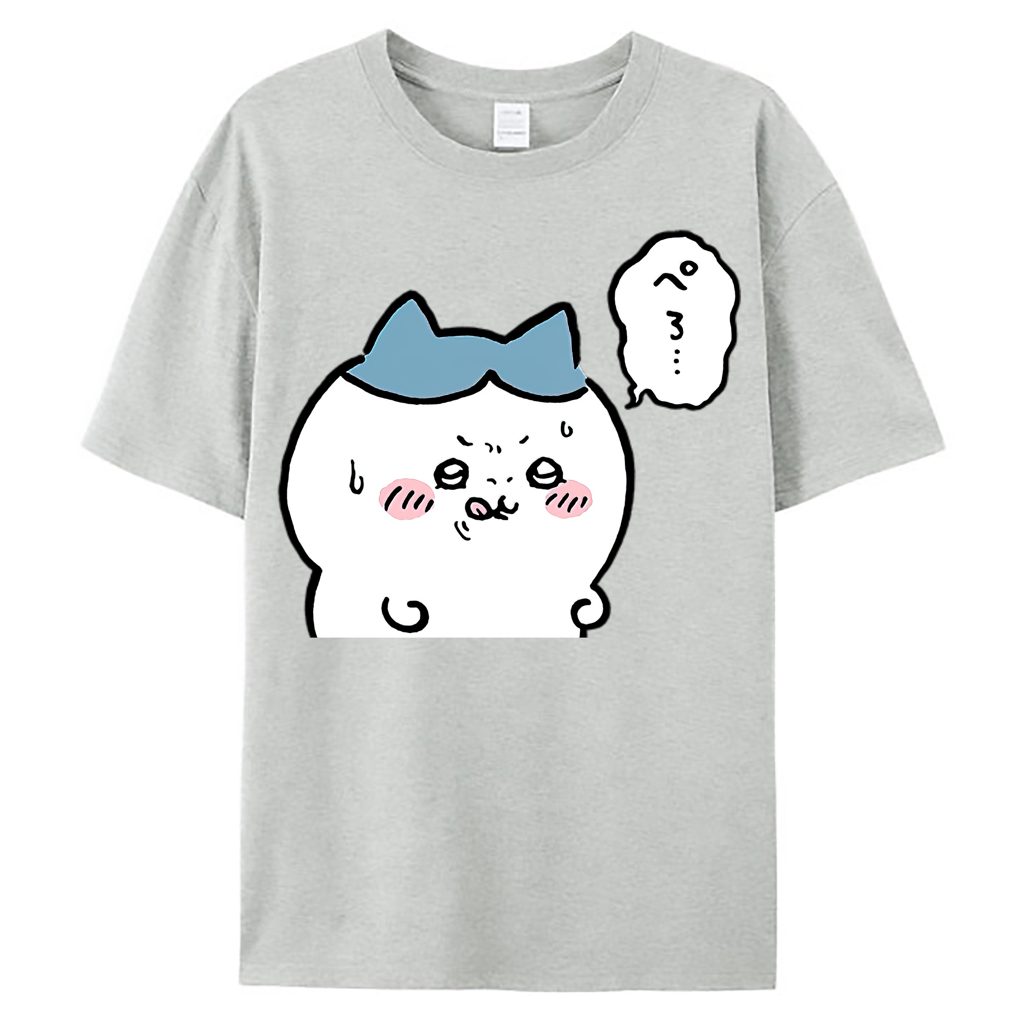 （画像用） ちいかわ ハチワレ Chii-kawa hachiware レディースカジュアルプリントTシャツ（綿100％）