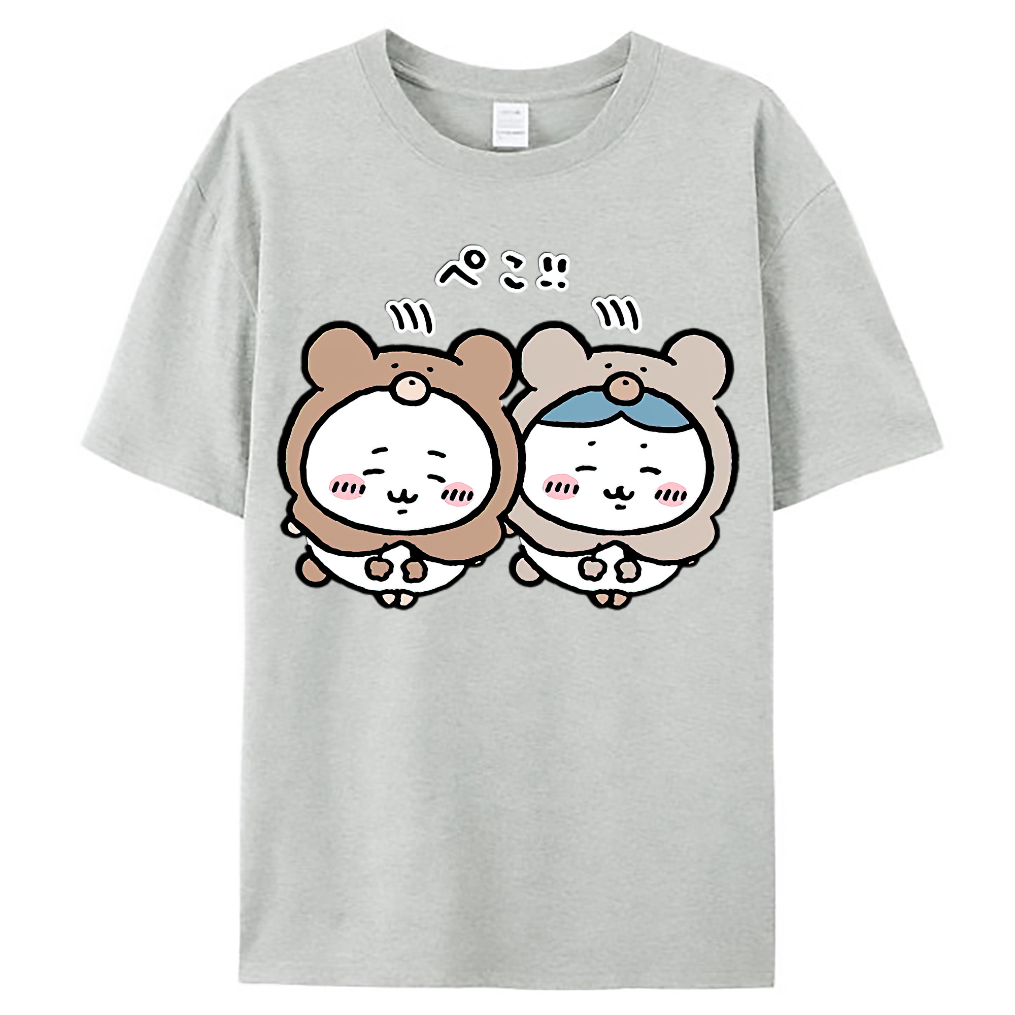 （画像用） ちいかわ ハチワレ Chii-kawa hachiware レディースカジュアルプリントTシャツ（綿100％）