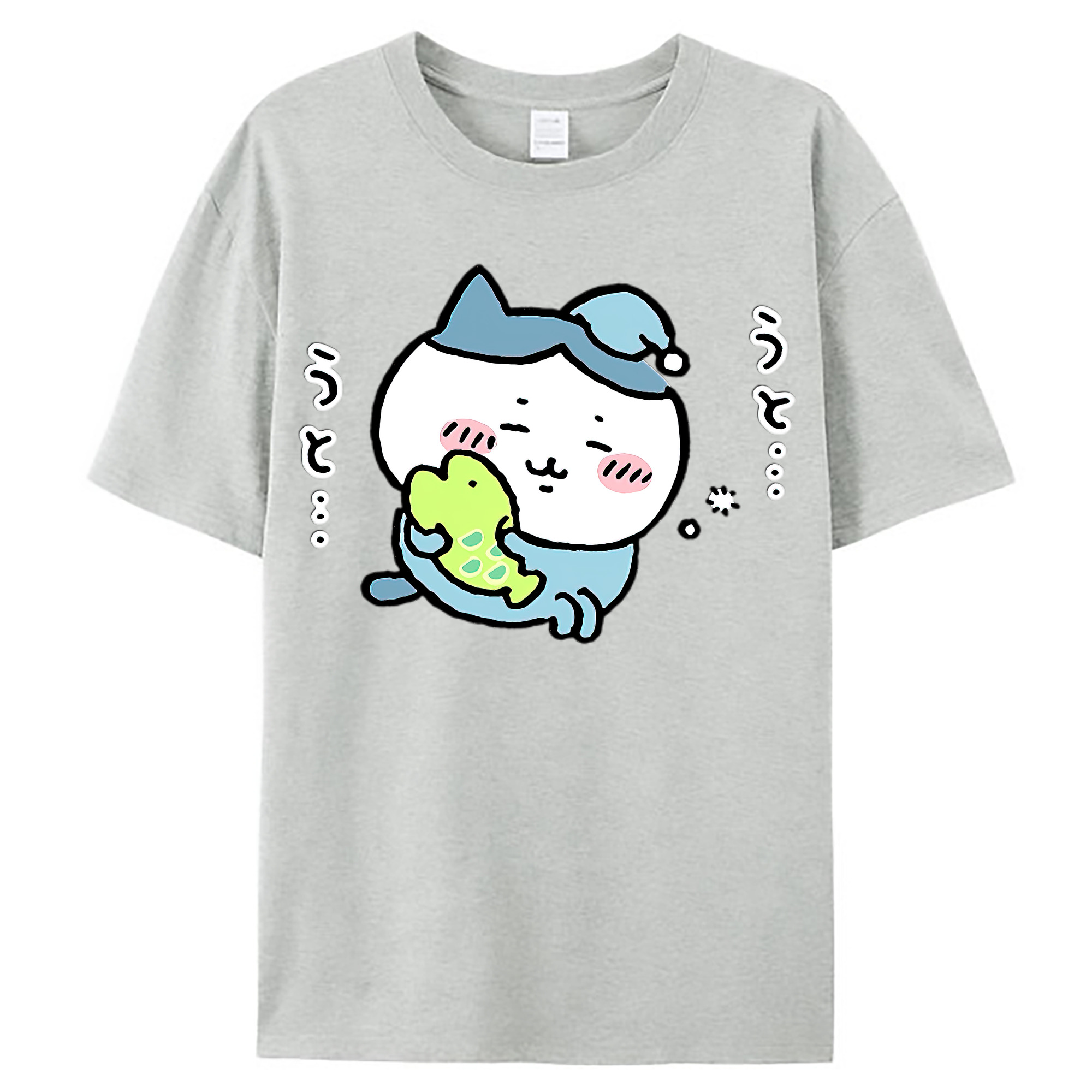 （画像用） ちいかわ ハチワレ Chii-kawa hachiware レディースカジュアルプリントTシャツ（綿100％）
