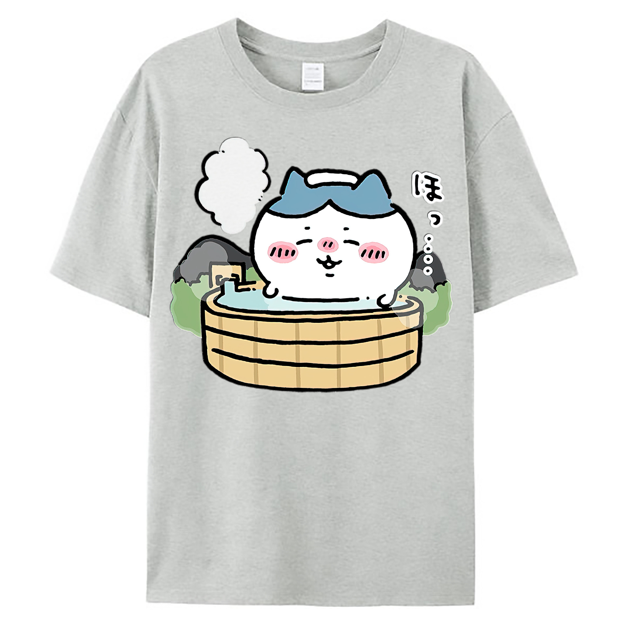 （画像用） ちいかわ ハチワレ Chii-kawa hachiware レディースカジュアルプリントTシャツ（綿100％）