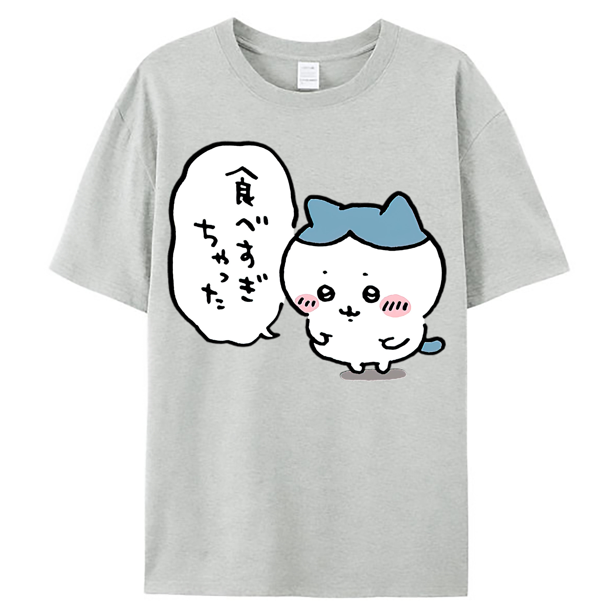 （画像用） ちいかわ ハチワレ Chii-kawa hachiware レディースカジュアルプリントTシャツ（綿100％）