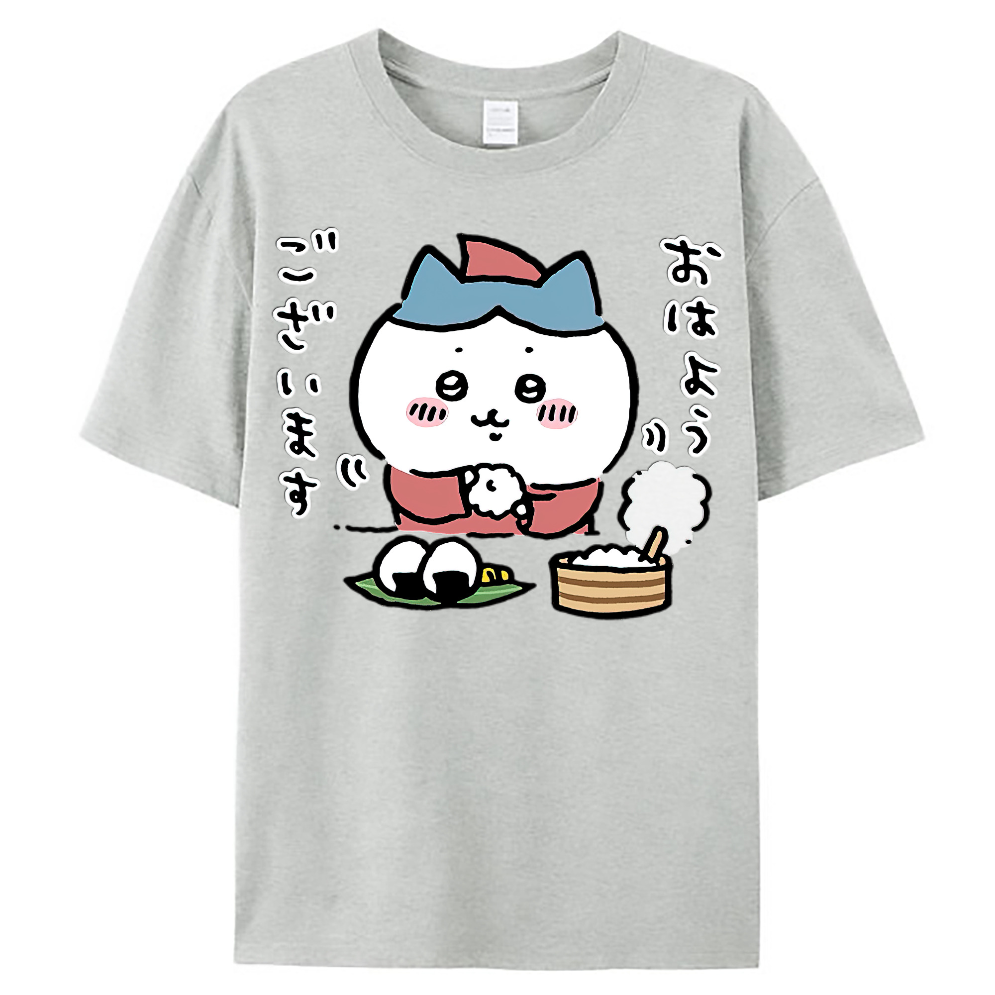 （画像用） ちいかわ ハチワレ Chii-kawa hachiware レディースカジュアルプリントTシャツ（綿100％）