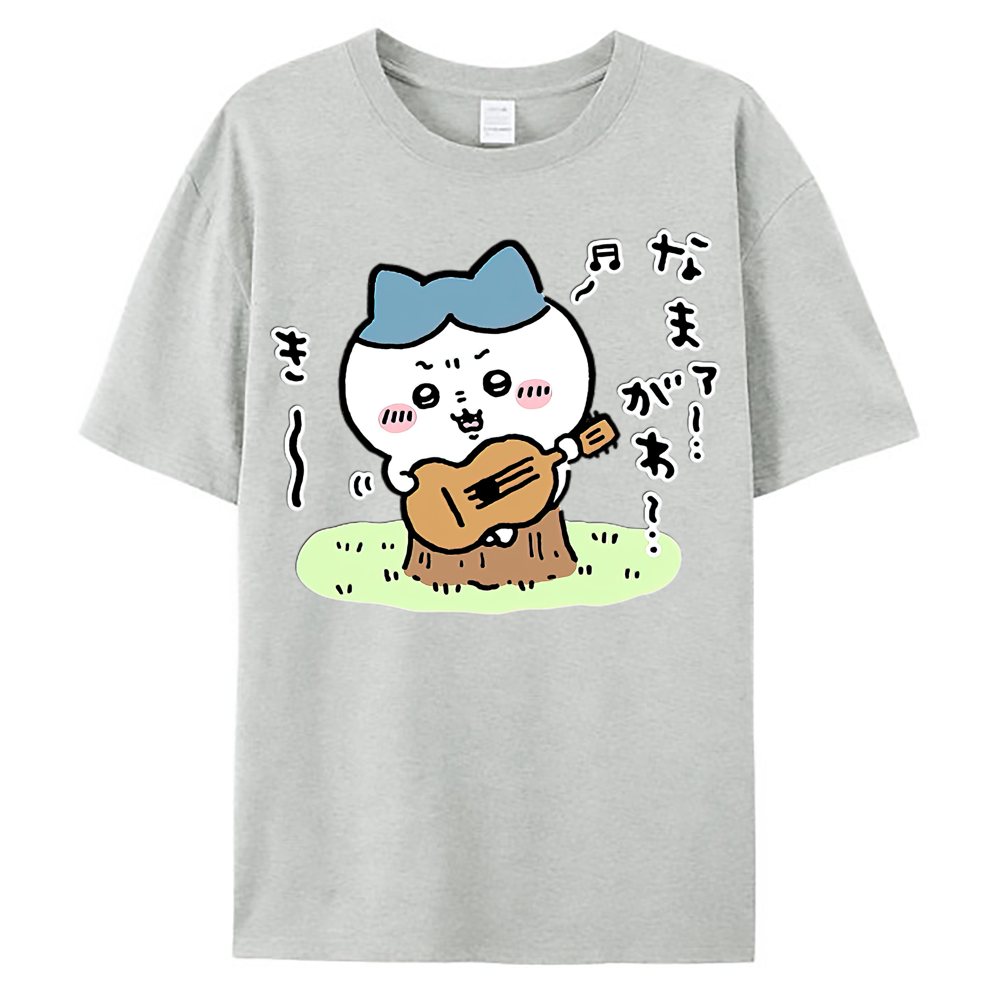 （画像用） ちいかわ ハチワレ Chii-kawa hachiware レディースカジュアルプリントTシャツ（綿100％）