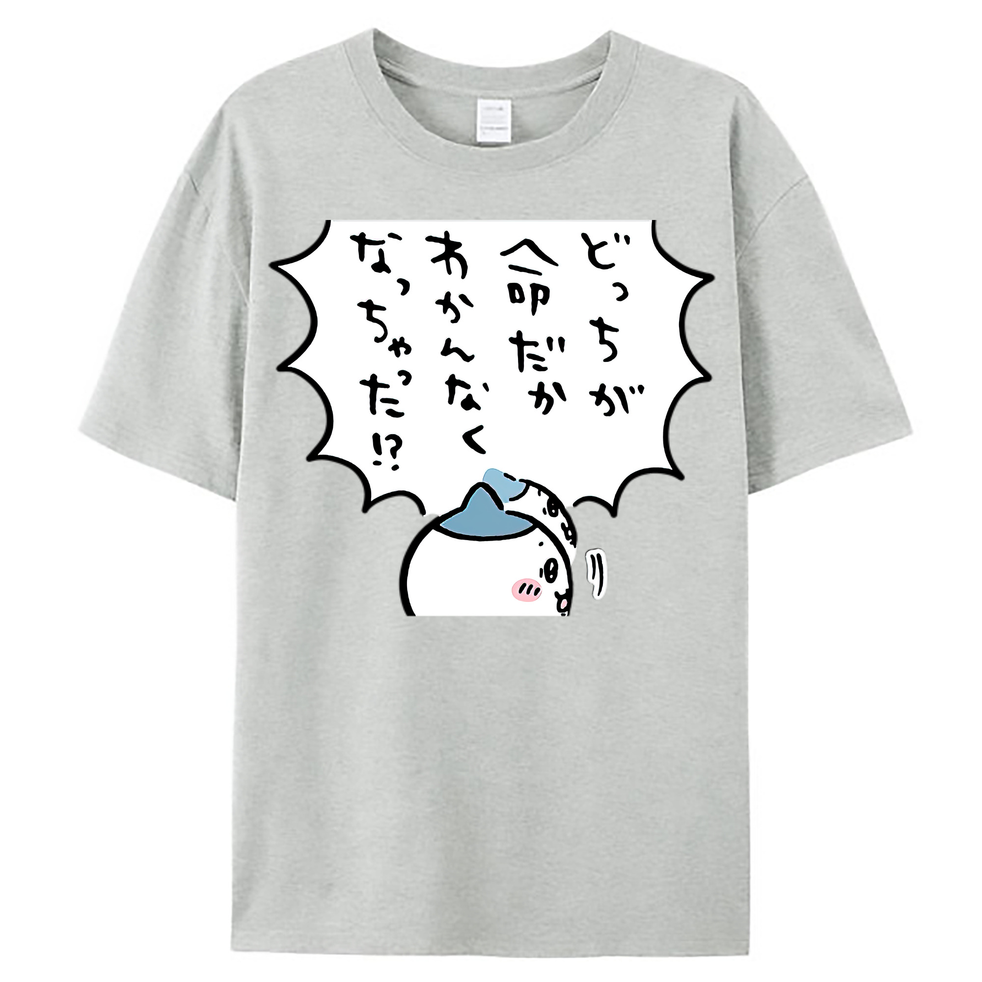 （画像用） ちいかわ ハチワレ Chii-kawa hachiware レディースカジュアルプリントTシャツ（綿100％）