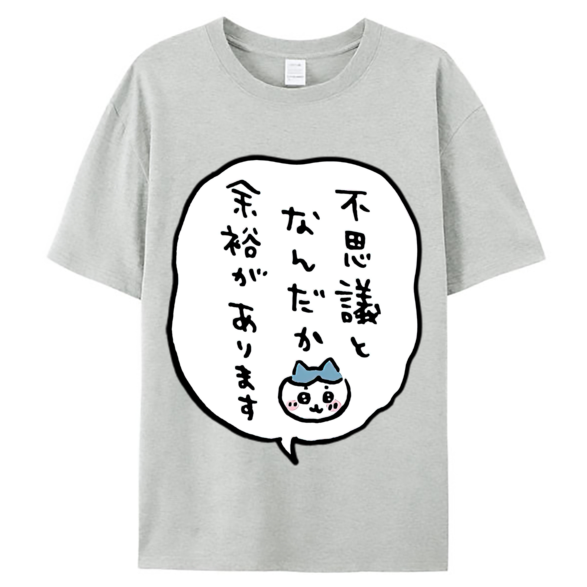 （画像用） ちいかわ ハチワレ Chii-kawa hachiware レディースカジュアルプリントTシャツ（綿100％）
