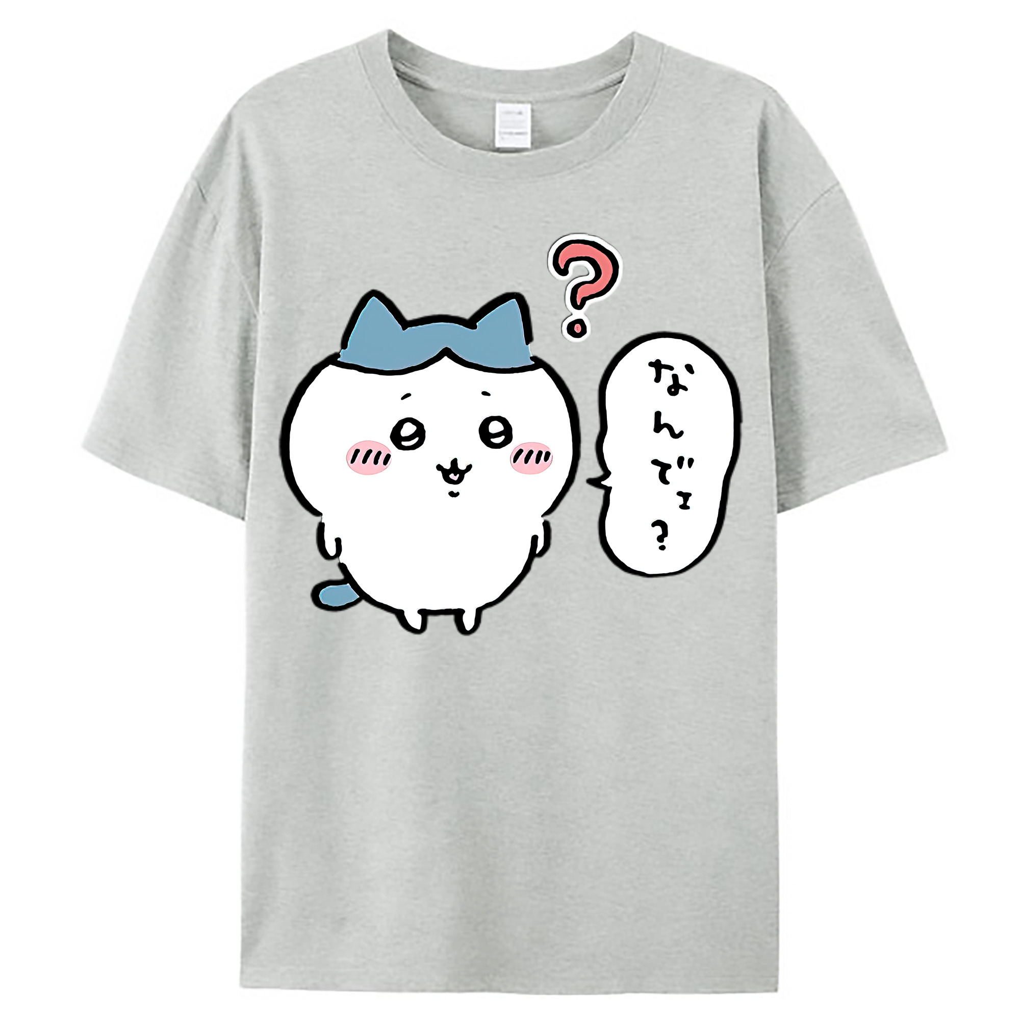 （画像用） ちいかわ ハチワレ Chii-kawa hachiware レディースカジュアルプリントTシャツ（綿100％）
