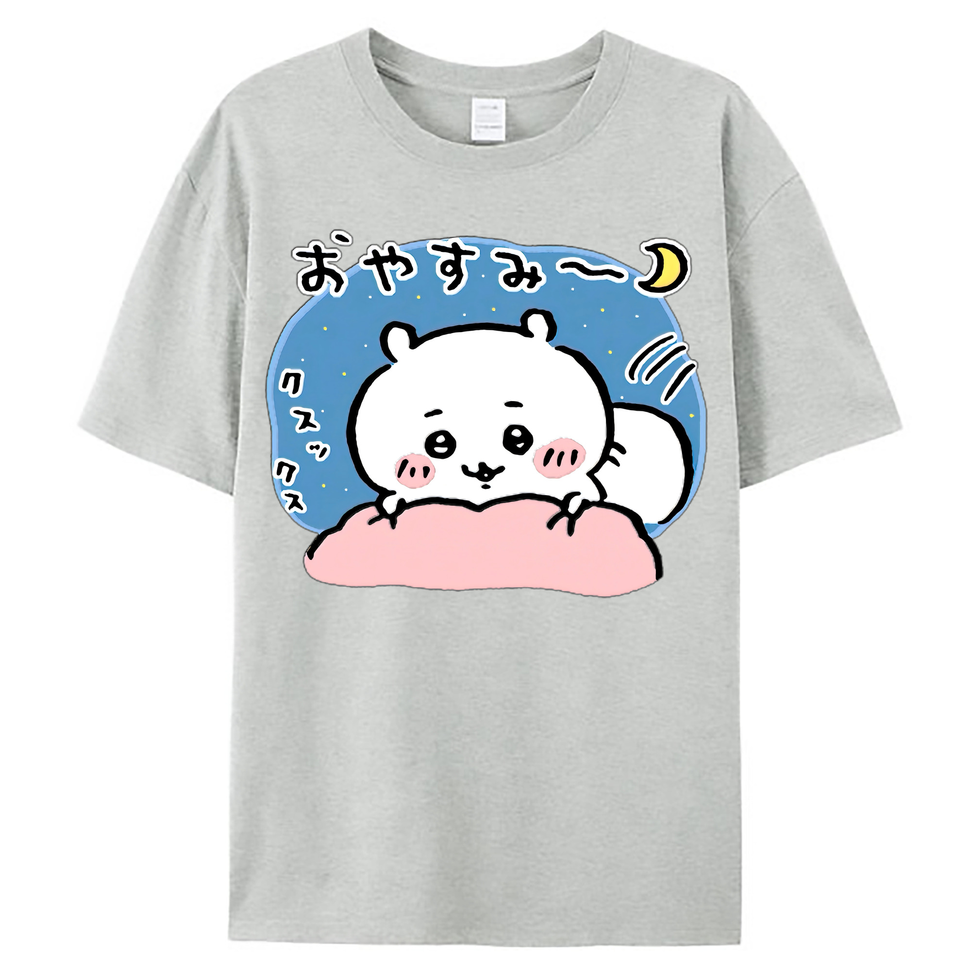 （画像用） ちいかわ ちいかわ Chii-kawa chiikawa レディースカジュアルプリントTシャツ（綿100％）
