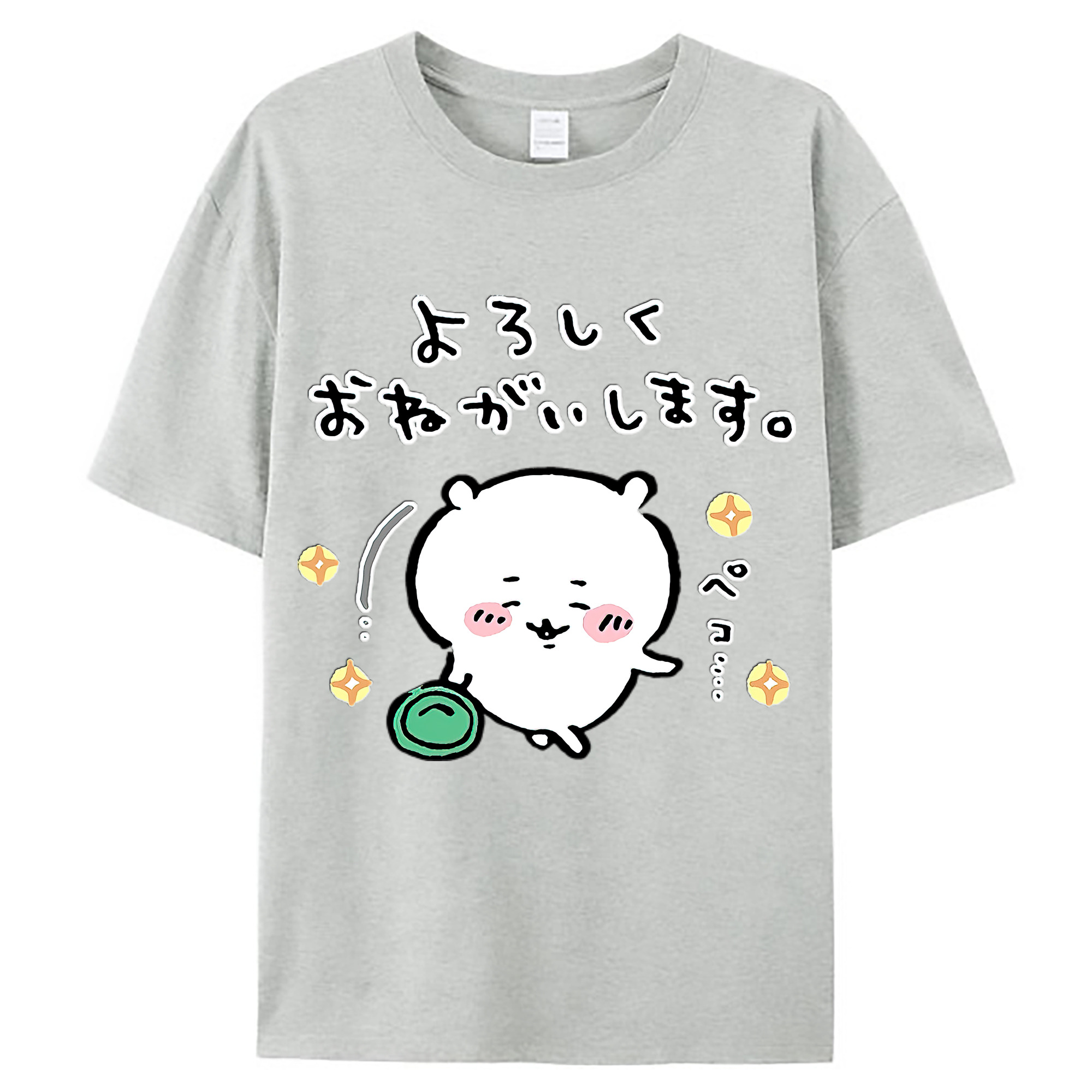 （画像用） ちいかわ ちいかわ Chii-kawa chiikawa レディースカジュアルプリントTシャツ（綿100％）