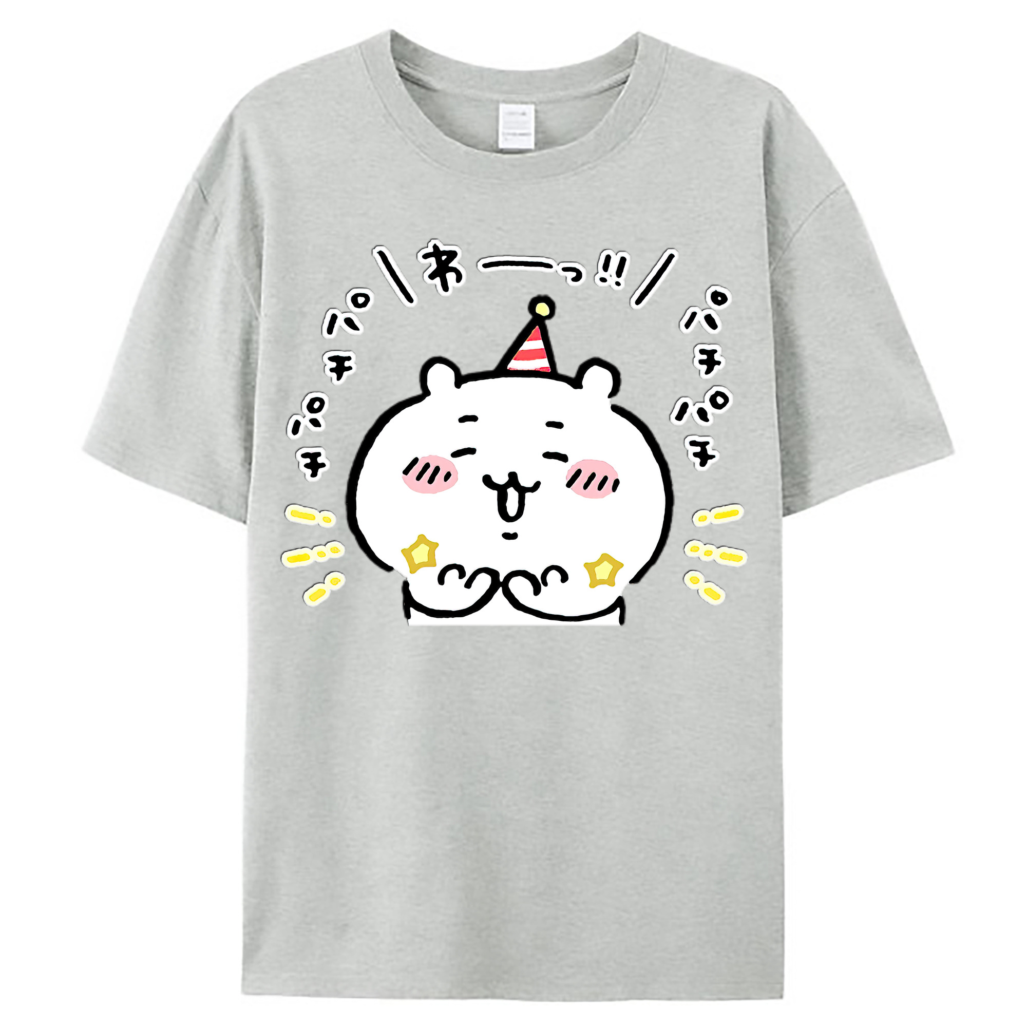 （画像用） ちいかわ ちいかわ Chii-kawa chiikawa レディースカジュアルプリントTシャツ（綿100％）