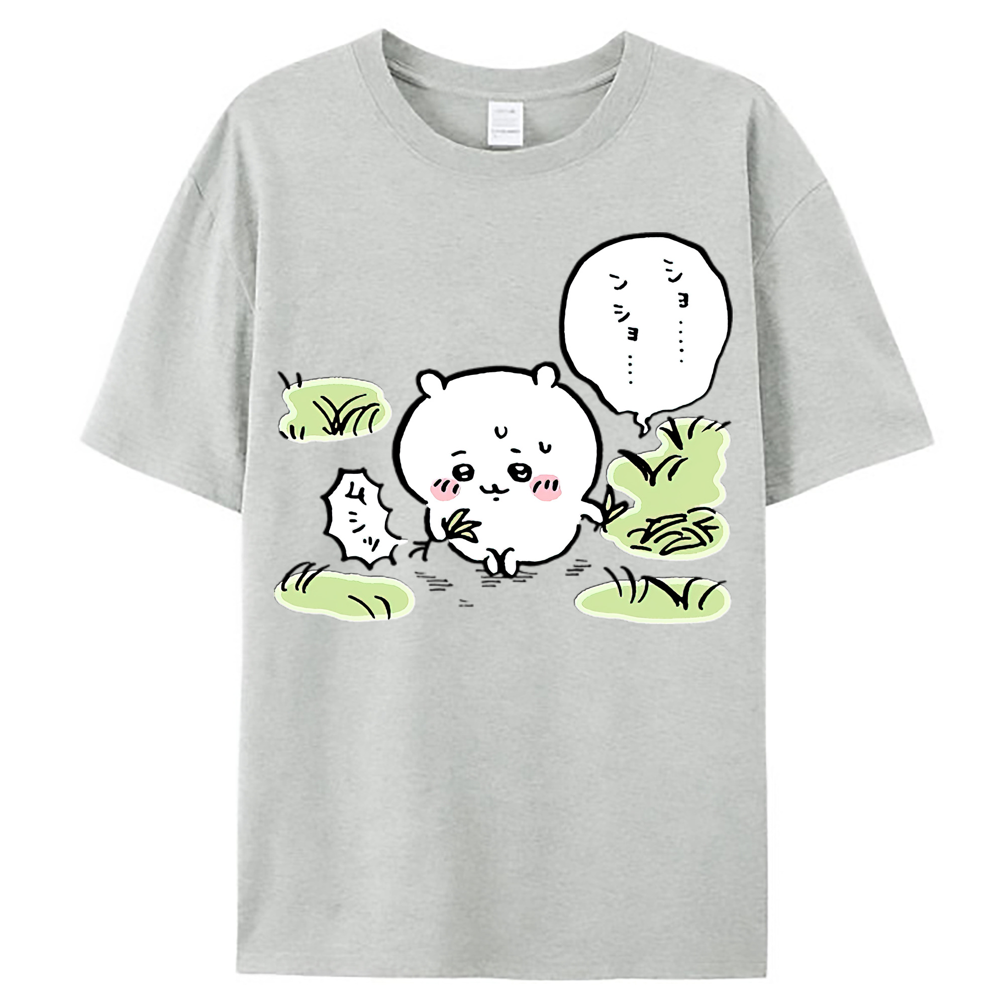 （画像用） ちいかわ ちいかわ Chii-kawa chiikawa レディースカジュアルプリントTシャツ（綿100％）