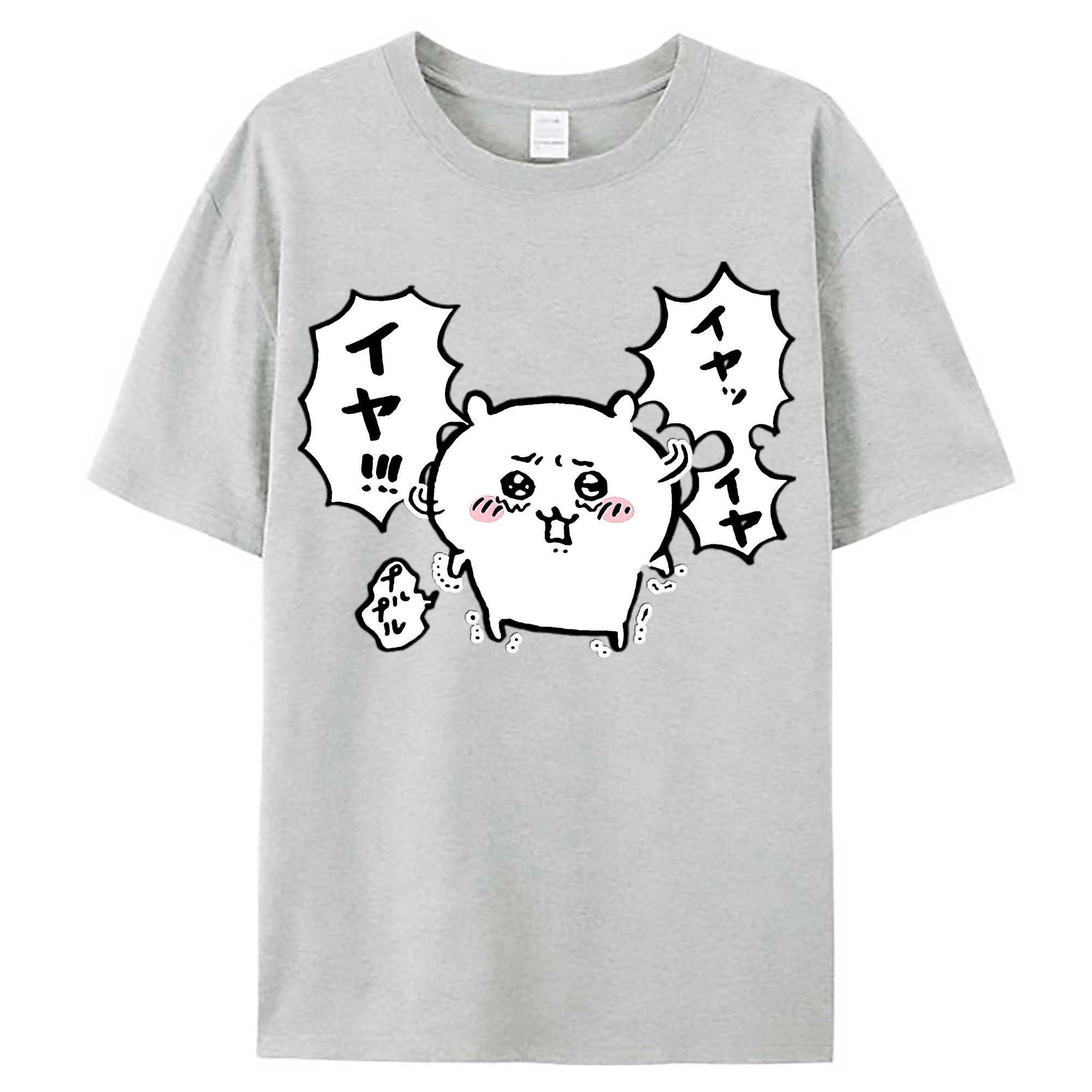 （画像用） ちいかわ ちいかわ Chii-kawa chiikawa レディースカジュアルプリントTシャツ（綿100％）