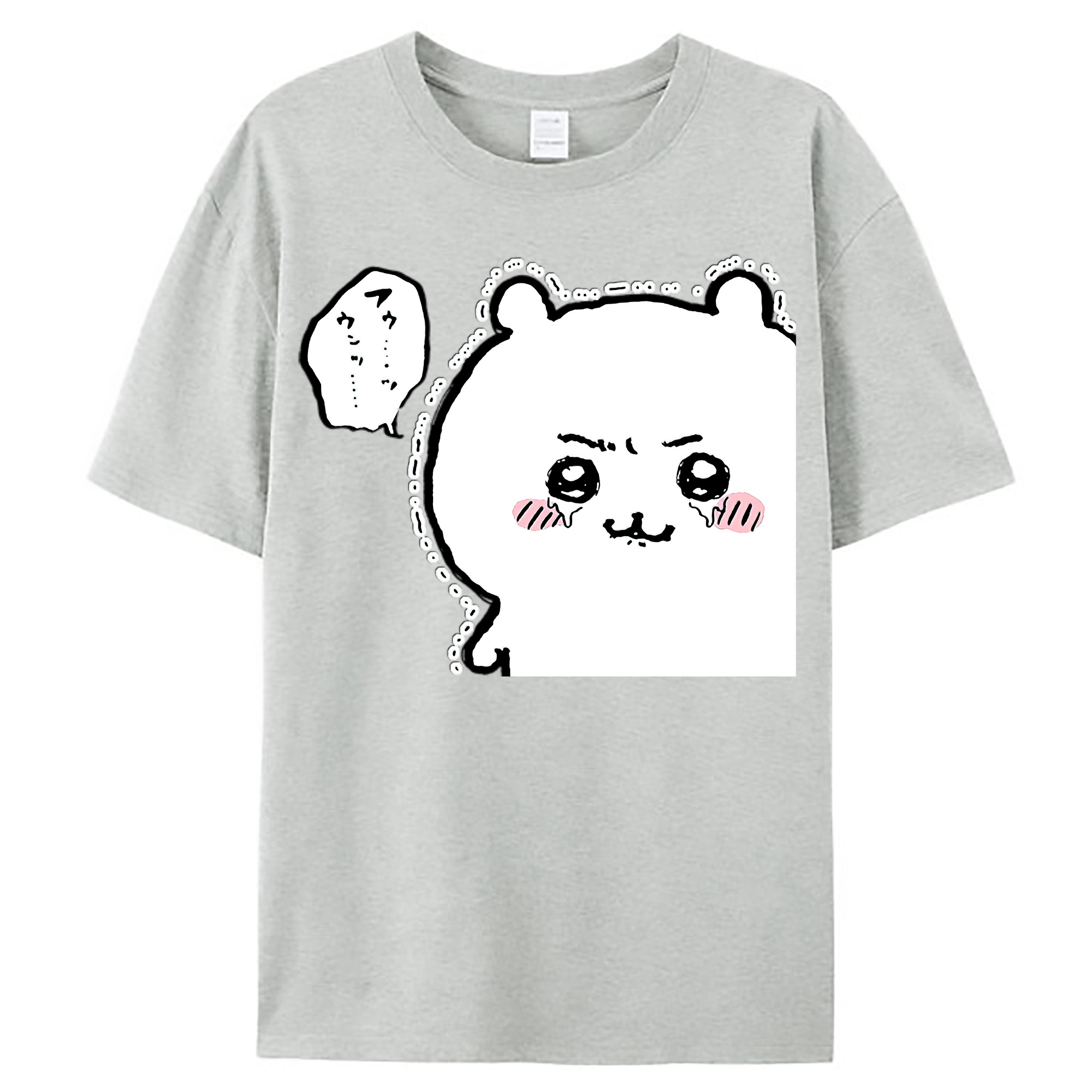 （画像用） ちいかわ ちいかわ Chii-kawa chiikawa レディースカジュアルプリントTシャツ（綿100％）