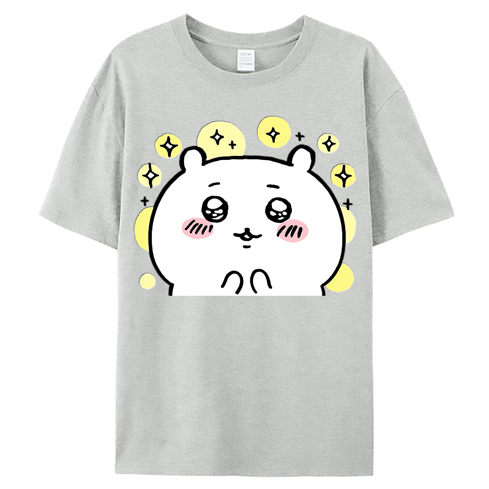 （画像用） ちいかわ ちいかわ Chii-kawa chiikawa レディースカジュアルプリントTシャツ（綿100％）