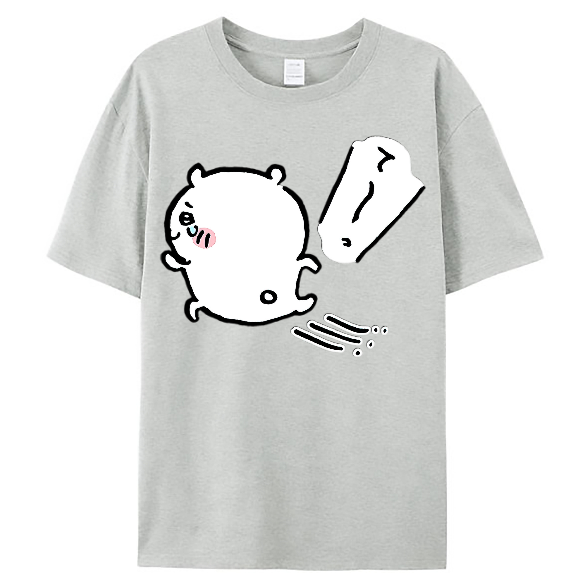 （画像用） ちいかわ ちいかわ Chii-kawa chiikawa レディースカジュアルプリントTシャツ（綿100％）