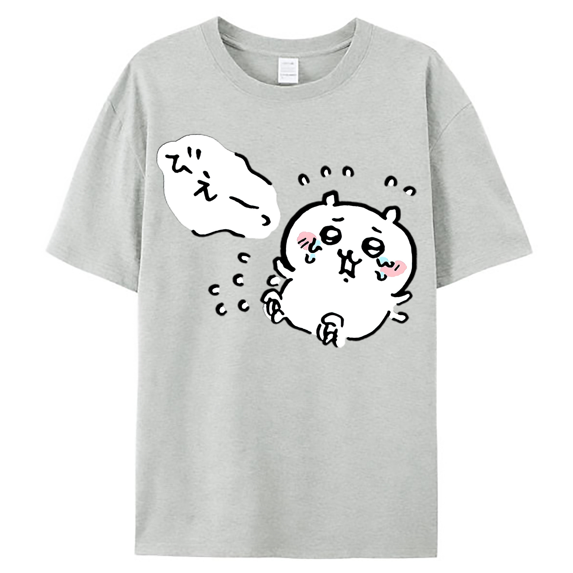 （画像用） ちいかわ ちいかわ Chii-kawa chiikawa レディースカジュアルプリントTシャツ（綿100％）
