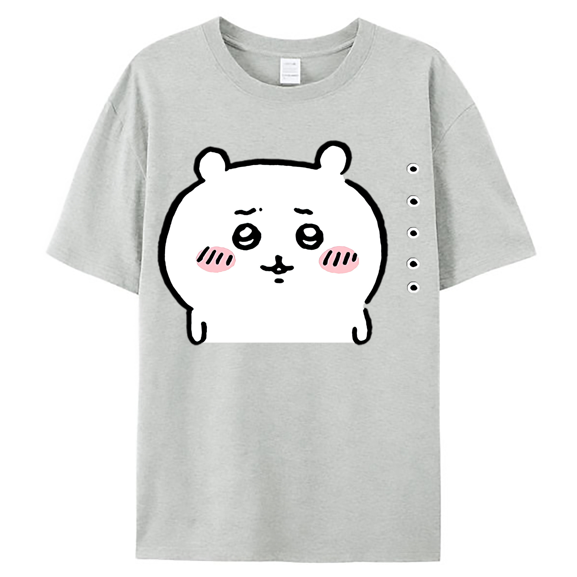 （画像用） ちいかわ ちいかわ Chii-kawa chiikawa レディースカジュアルプリントTシャツ（綿100％）