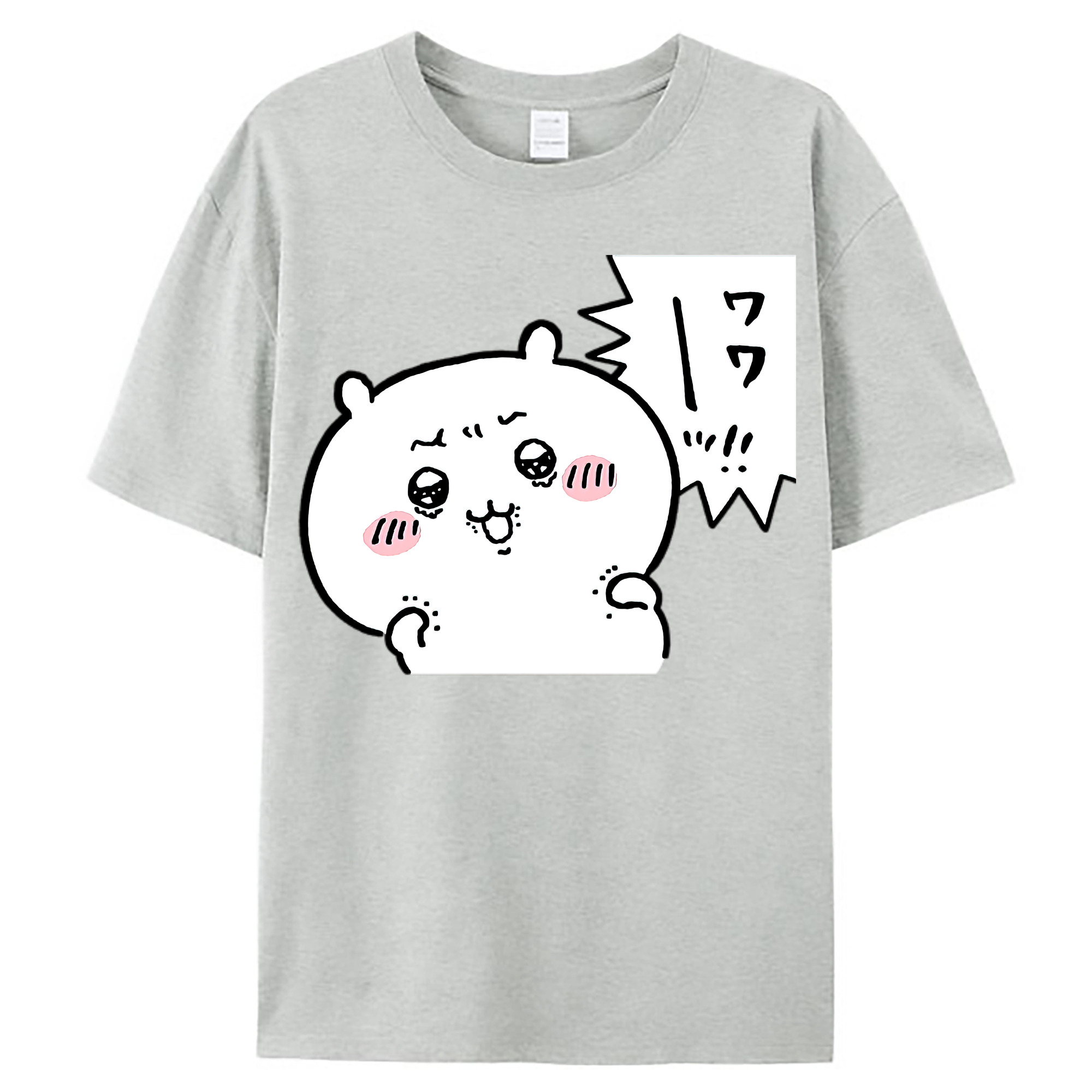 （画像用） ちいかわ ちいかわ Chii-kawa chiikawa レディースカジュアルプリントTシャツ（綿100％）