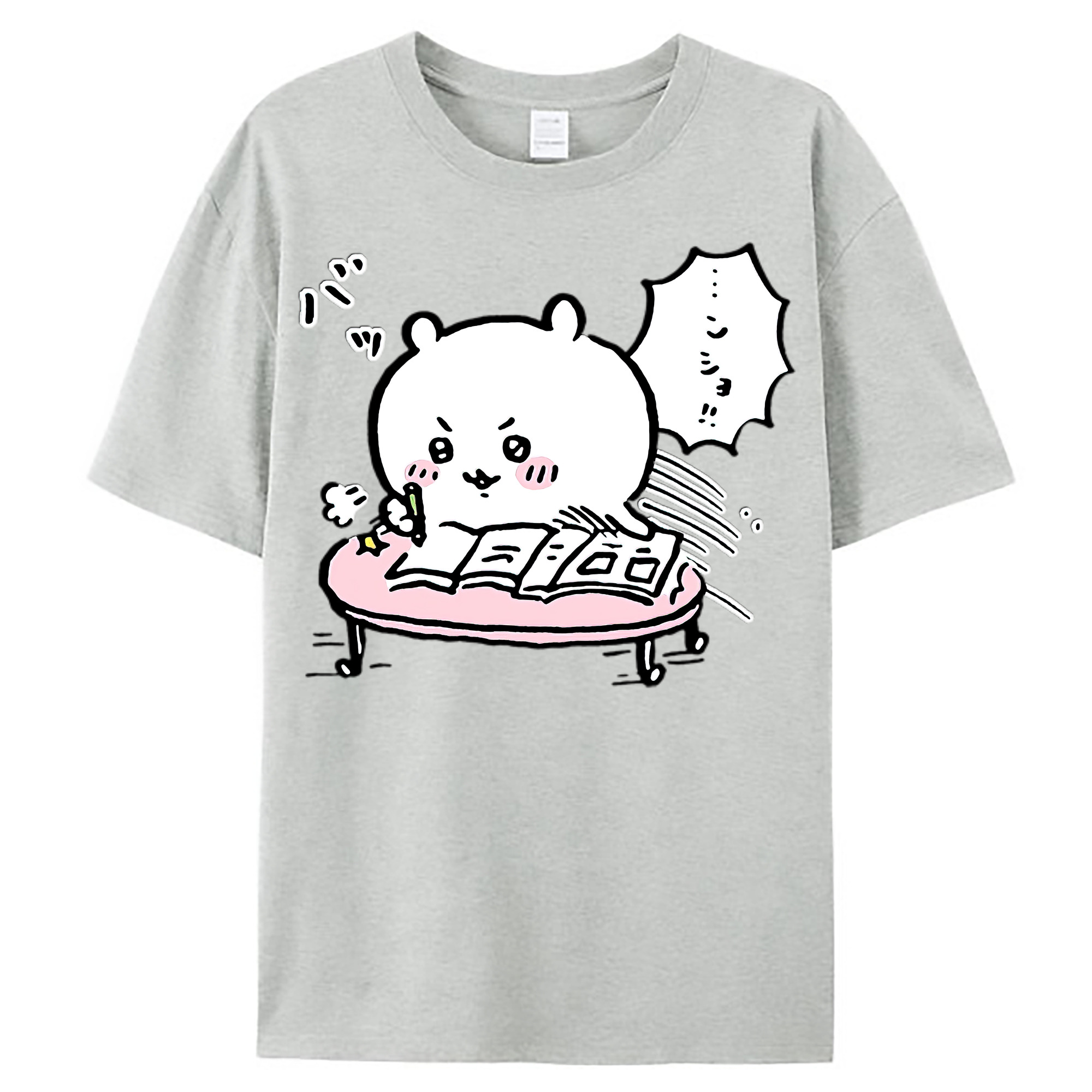 （画像用） ちいかわ ちいかわ Chii-kawa chiikawa レディースカジュアルプリントTシャツ（綿100％）